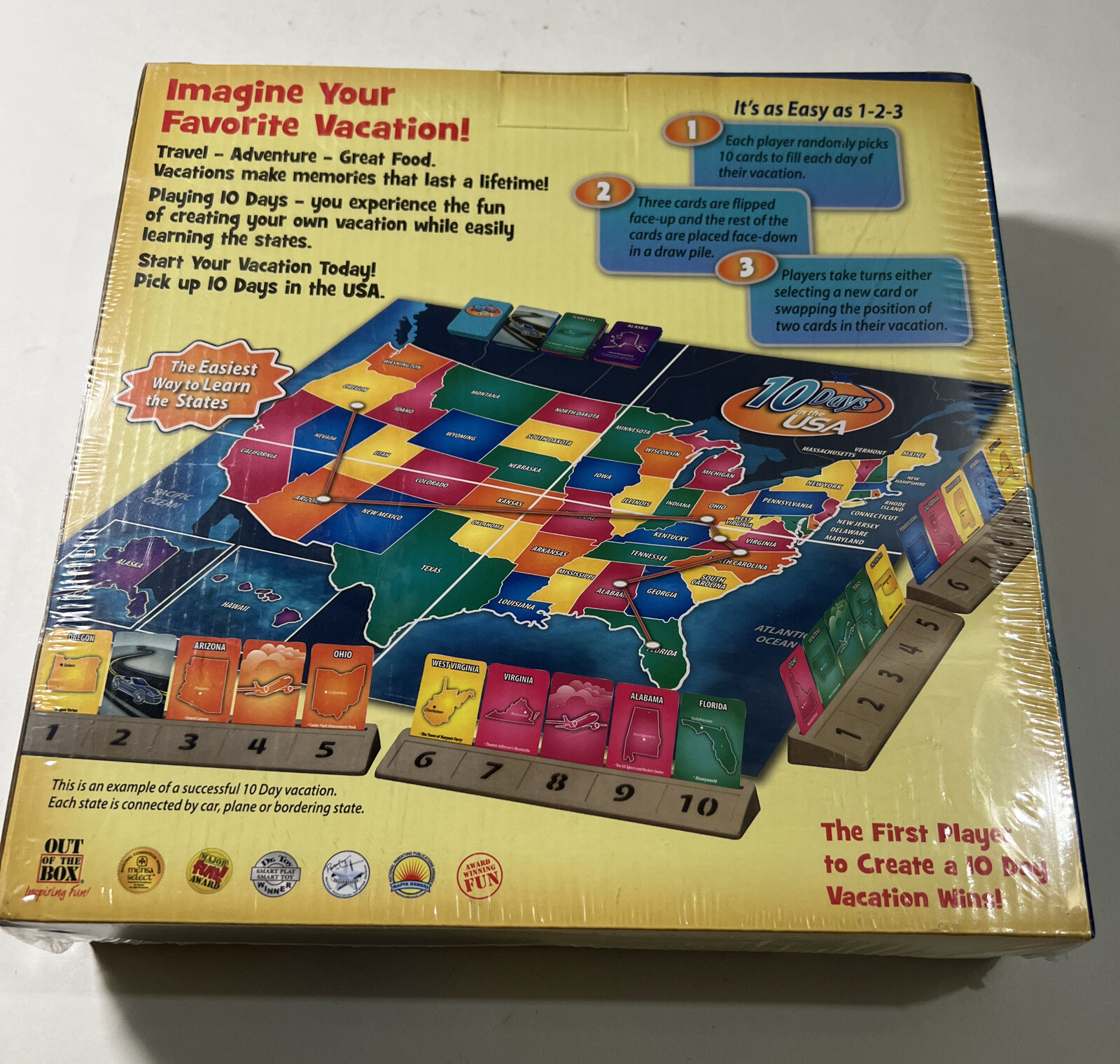 10 Days In the USA Strategy Board Game by Out Of The Box Games 2014 NEW Sealed