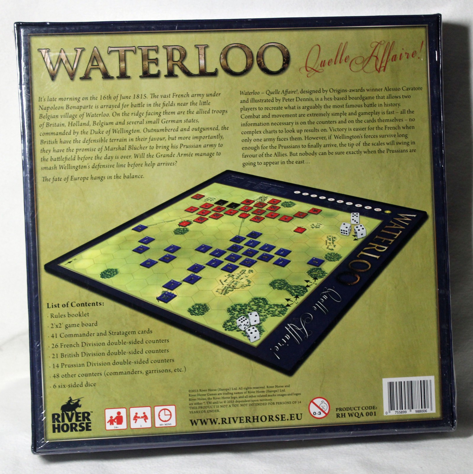 WATERLOO: SOURCE AFFAIR! : River Horse Games : 2015 : Original Box/Mint : English