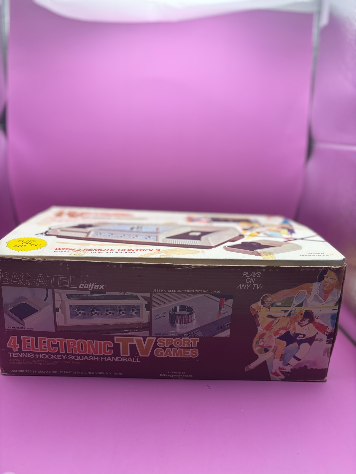 Vintage Bag-A-Tel EP800 4 Electronic TV Sport Games Pong Console + Box Manuals