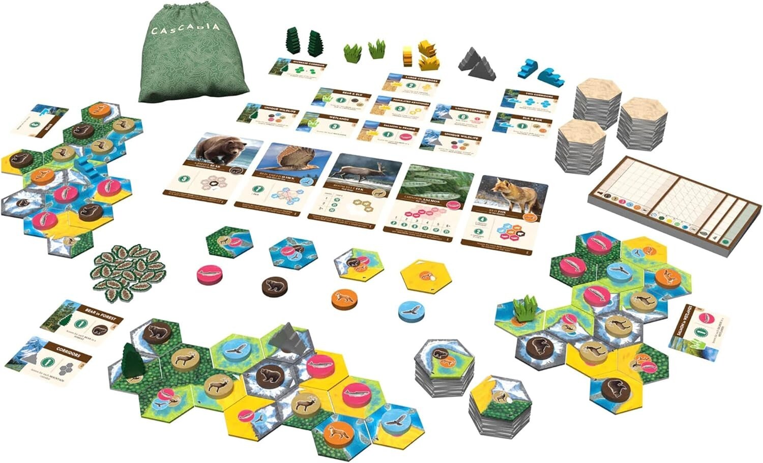 Landmarks Expansion Cascadia Board Game Alderac Flatout AEG 1034 Family Puzzle