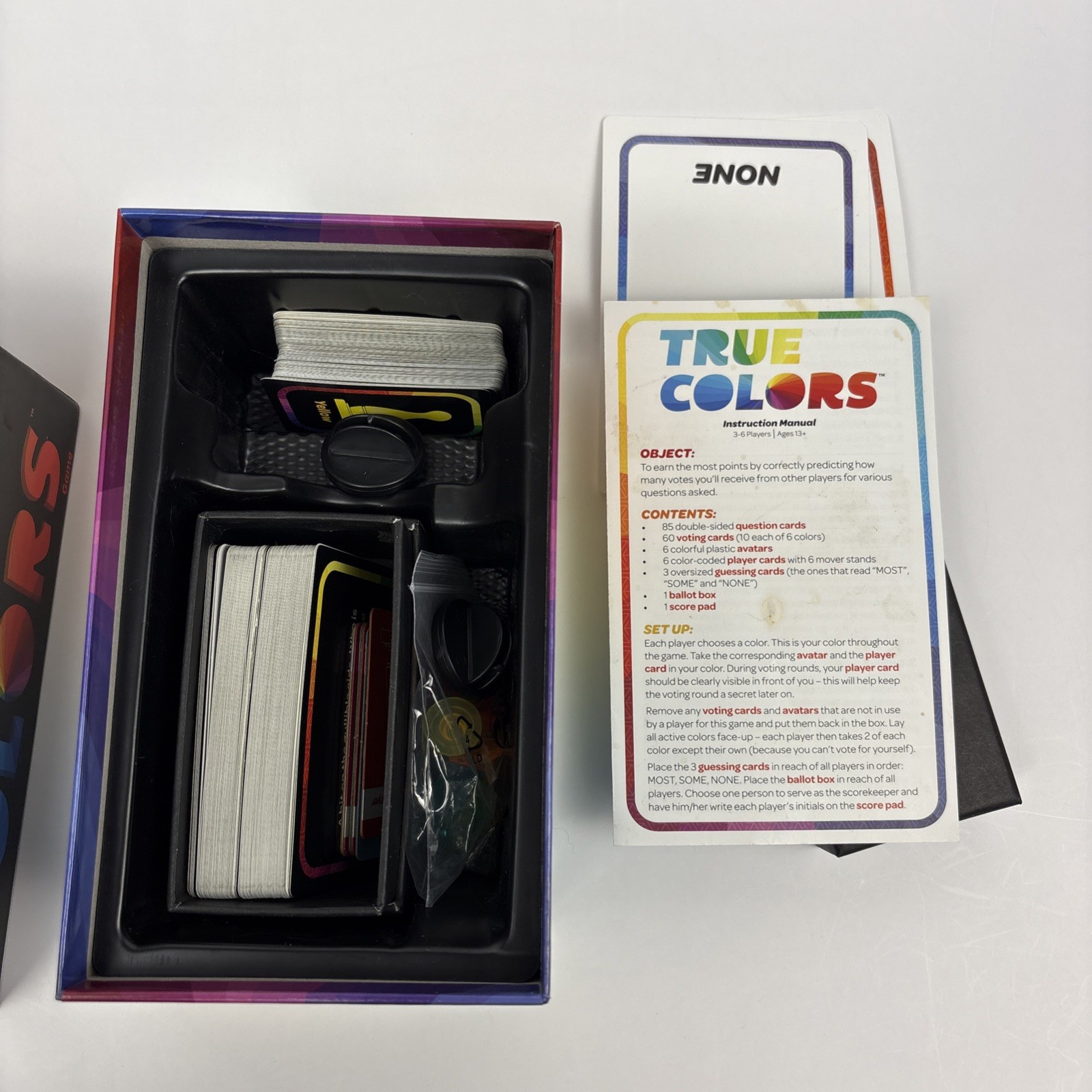 True Colors Party Game Adult Group Game 3–6 Players Ages 13+ Complete (Opened)
