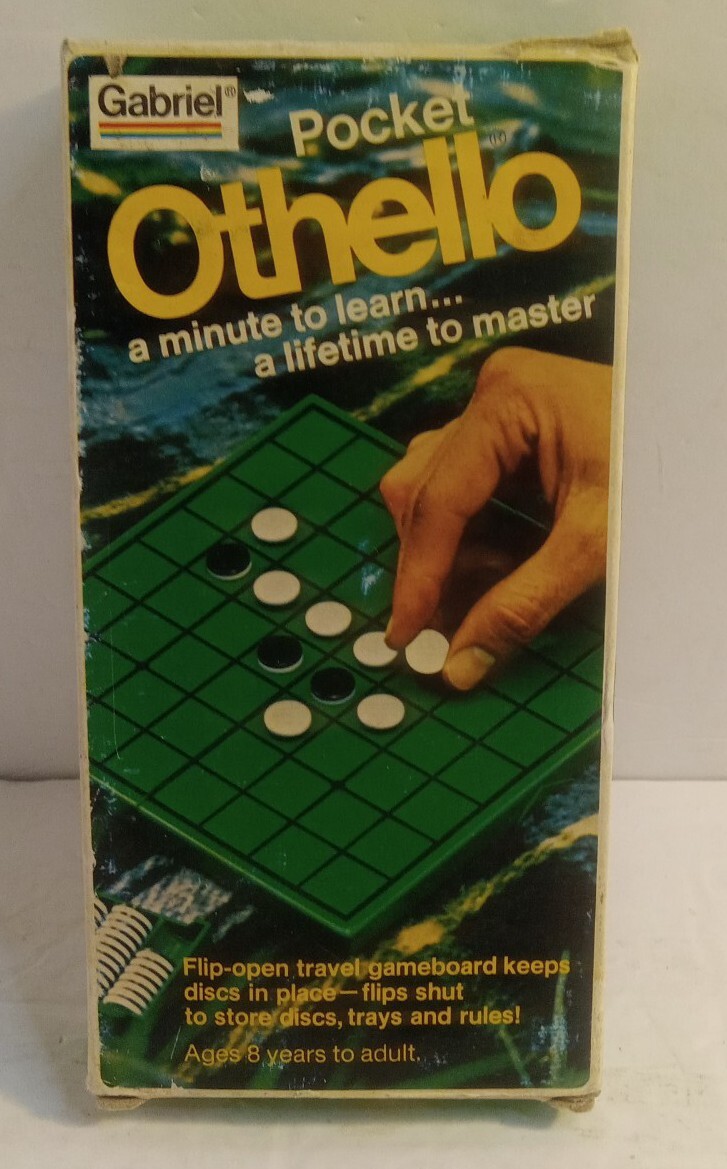 Vintage 1977 Gabriel Pocket Othello Travel Game Complete W/ Box & Instructions