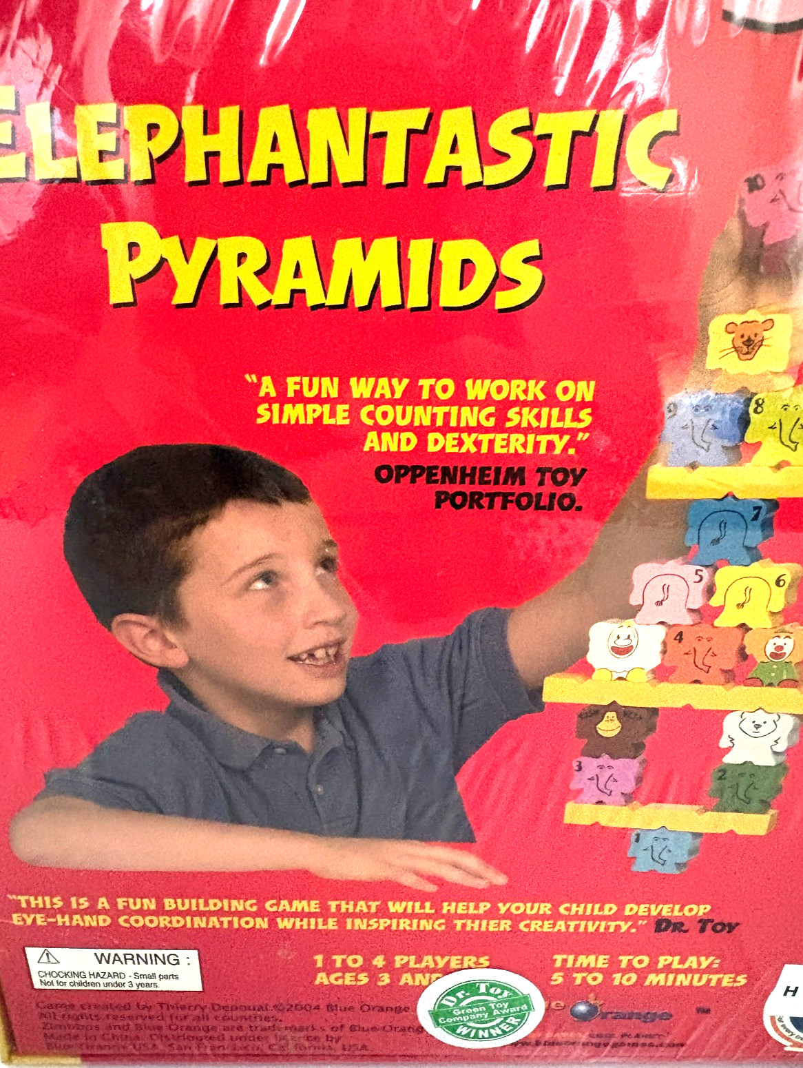Zimbbos Elephantastic Pyramids by Blue Orange, 2004, 1-4 PLayers Ages 3+. New