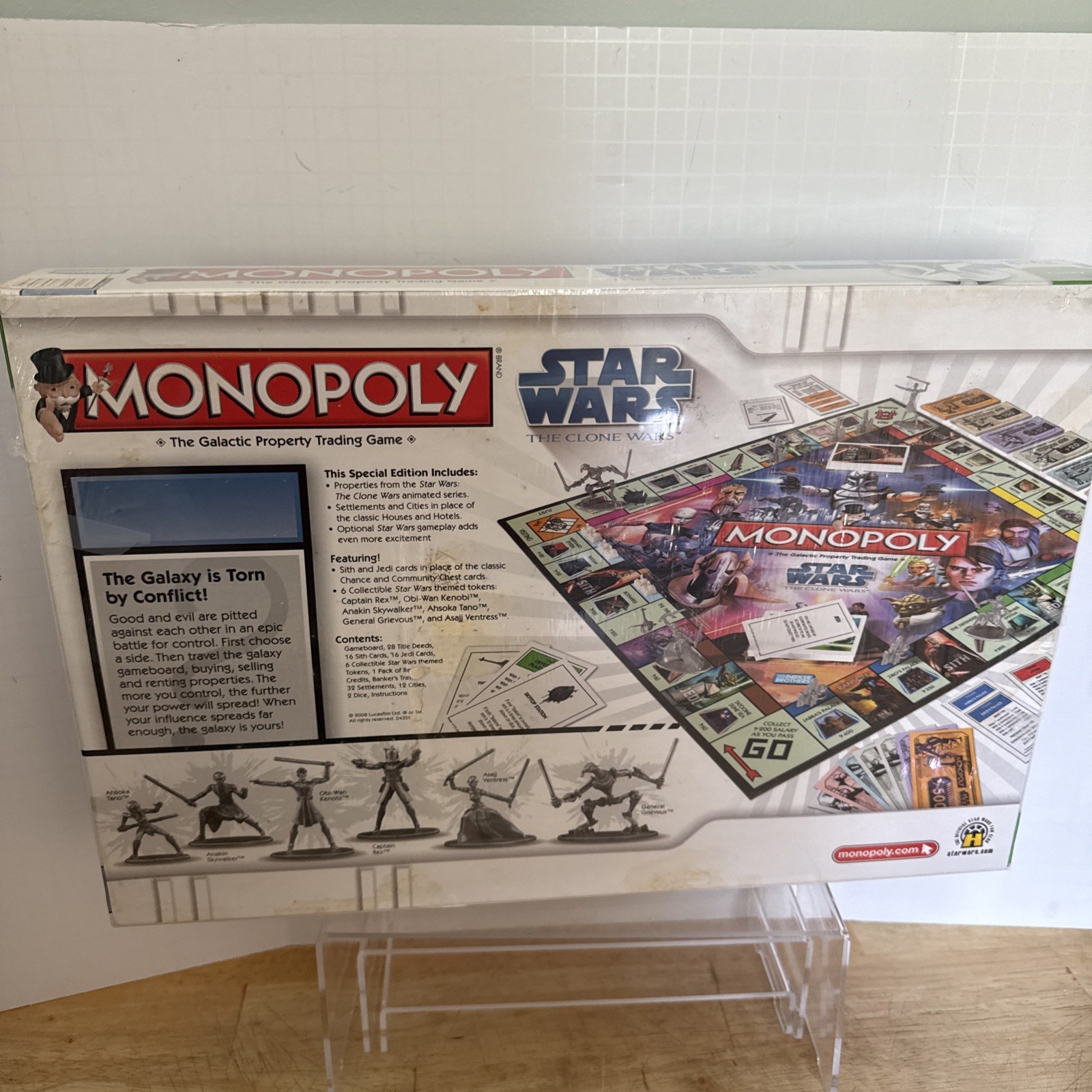 NEW SEALED Star Wars Monopoly Hasbro Parker Brothers The Clone Wars Game 2008