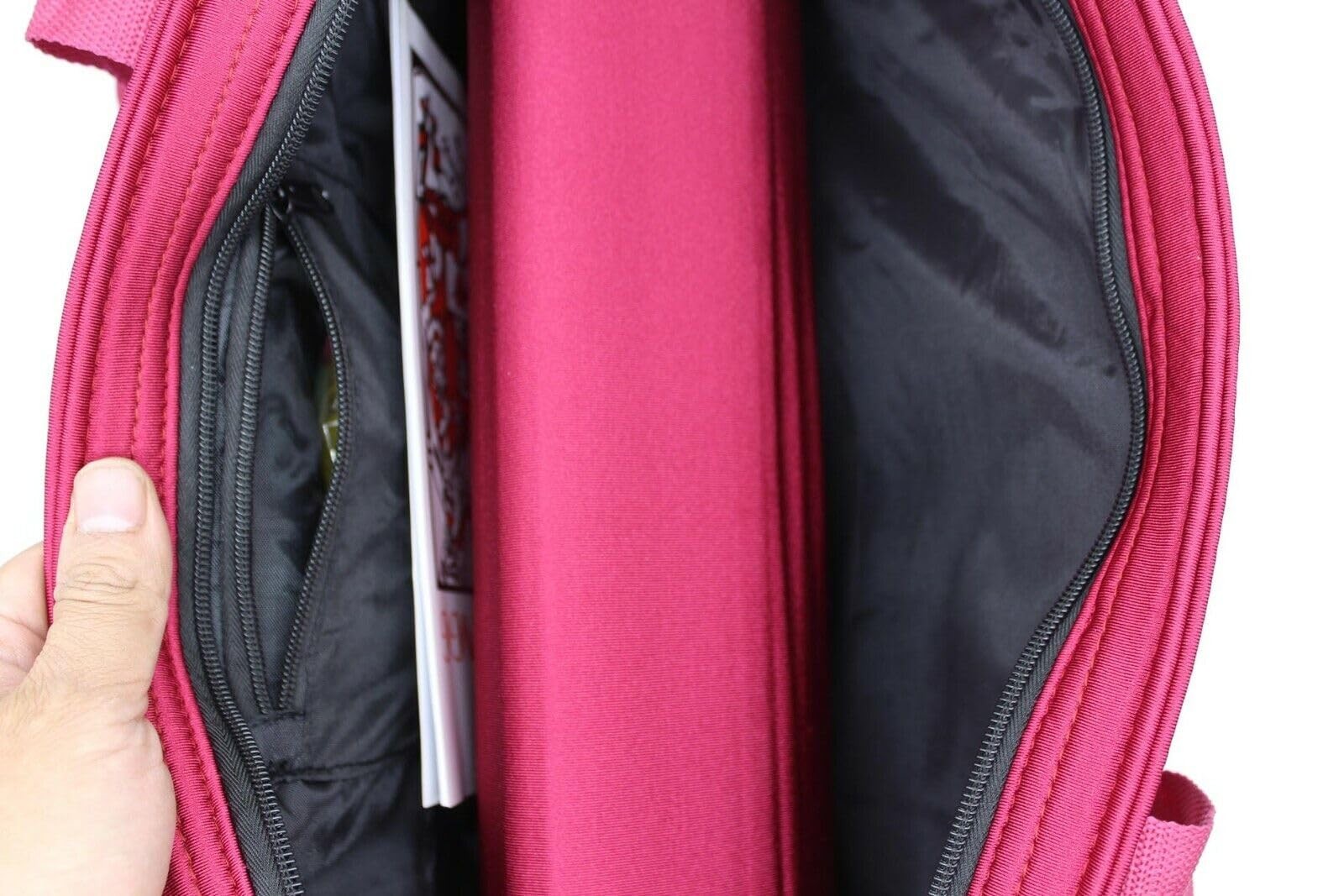 American Mahjong Game Set, Pinky Red Carrying Bag,166 Premium White Tiles,4 C…
