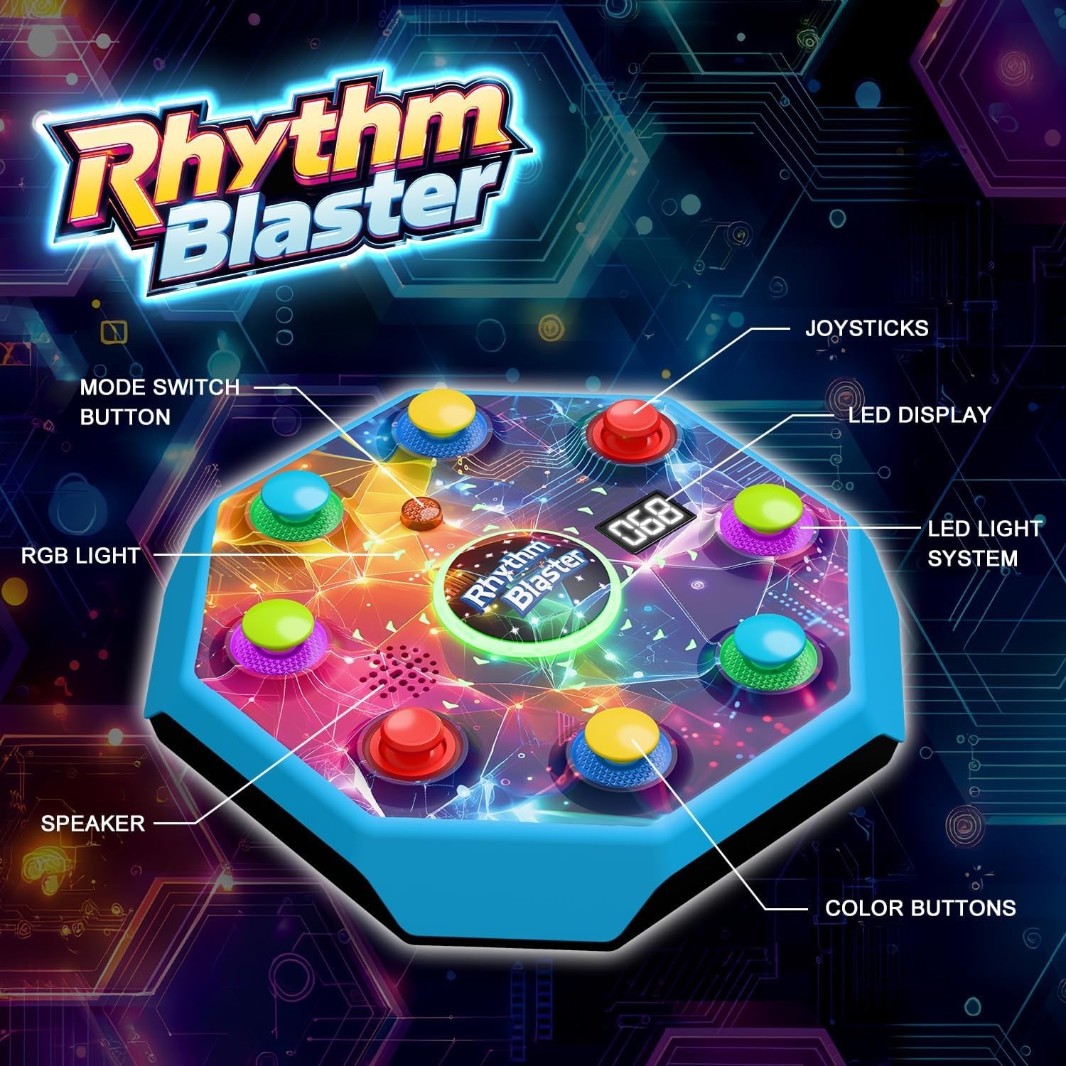 4 Game Modes Electronic Reflex Challenge – Interactive Fun for Kids Ages 6-12