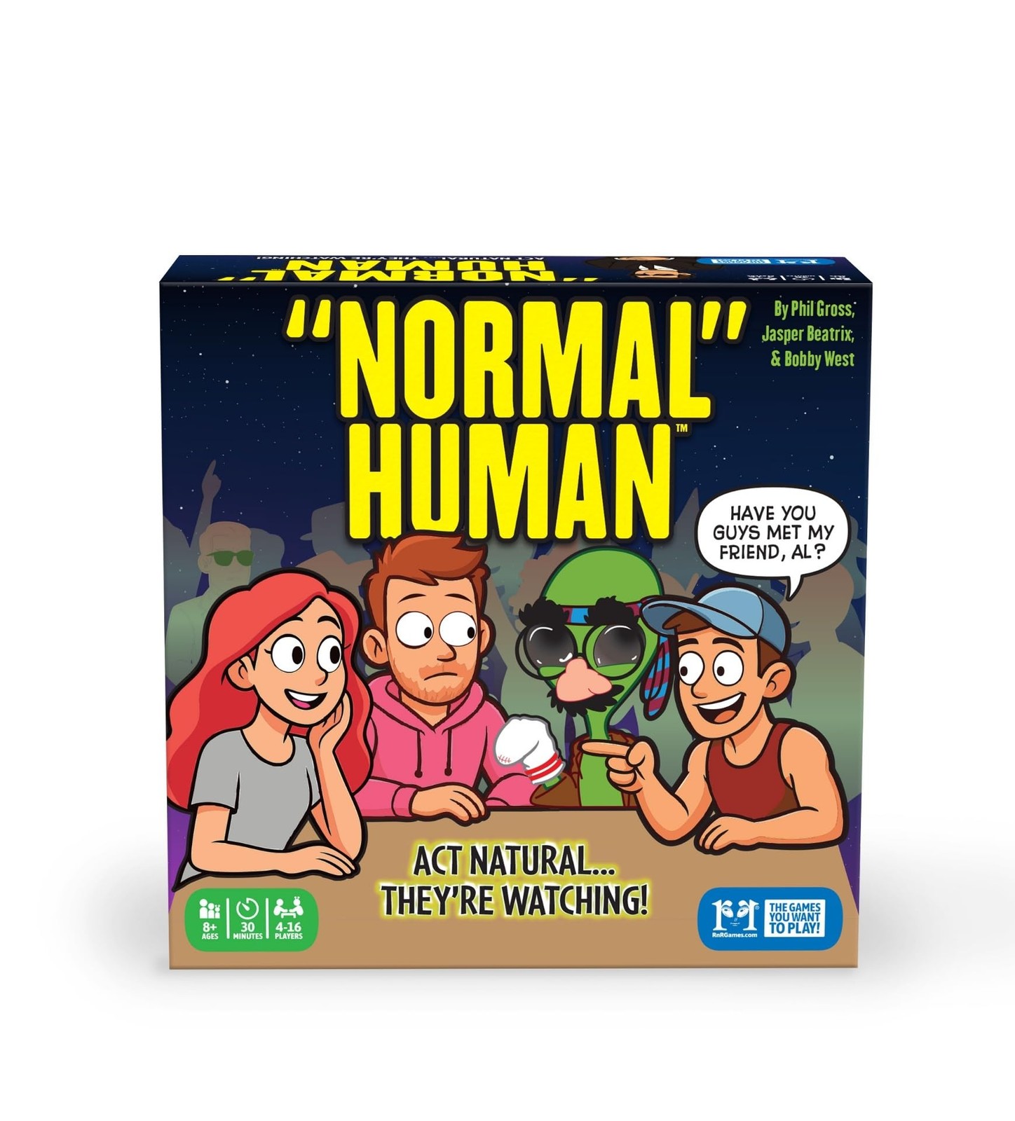 R&R Games Normal Human Card Game, Social Deduction Party Game for 4-16 Players,