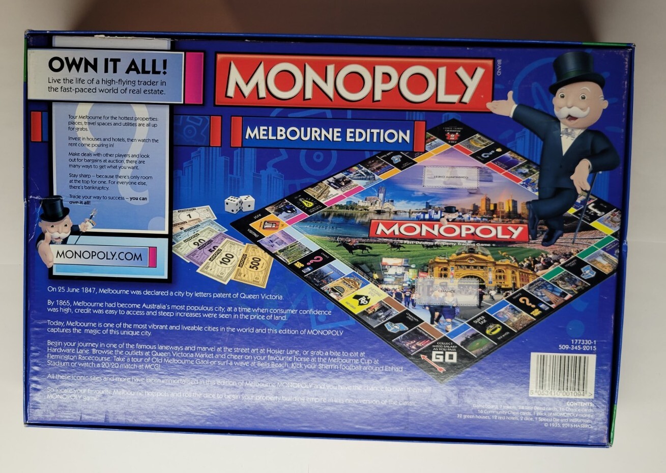Melbourne Australia Edition Monopoly 2015 Hasbro Board Game