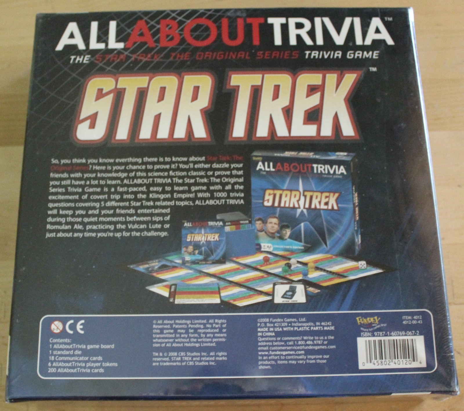 NEW/SEALED The Original Star Trek Series Trivia Game All About Trivia 2008