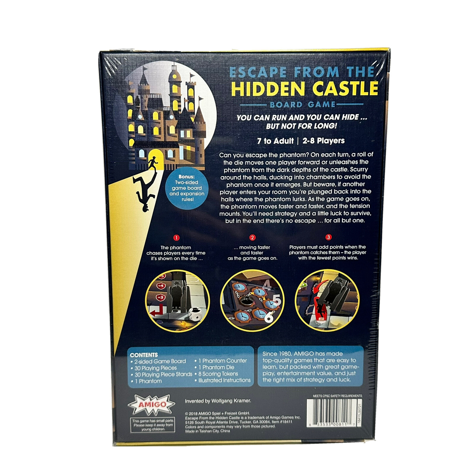 Escape from the Hidden Castle Board Game Age7-Adult 2-sided Game Board