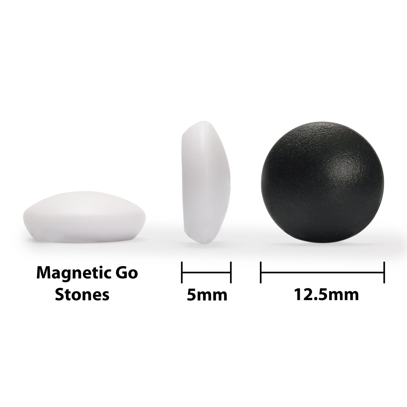 Medium Magnetic 19×19 Go Game Set Board (11″) with Single Convex Stones