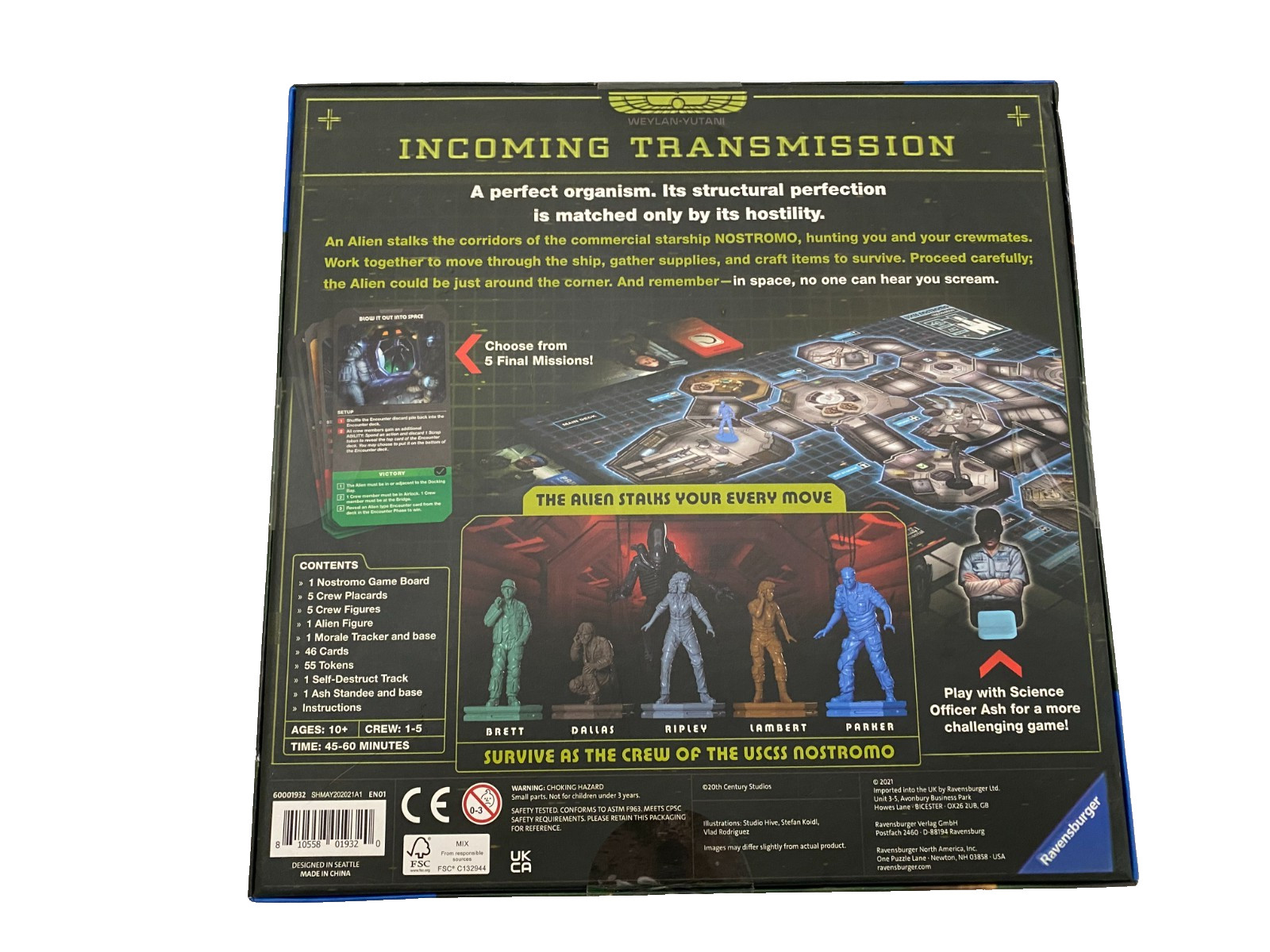 Ravensburger Alien Fate of The Nostromo Game Board – 60001932