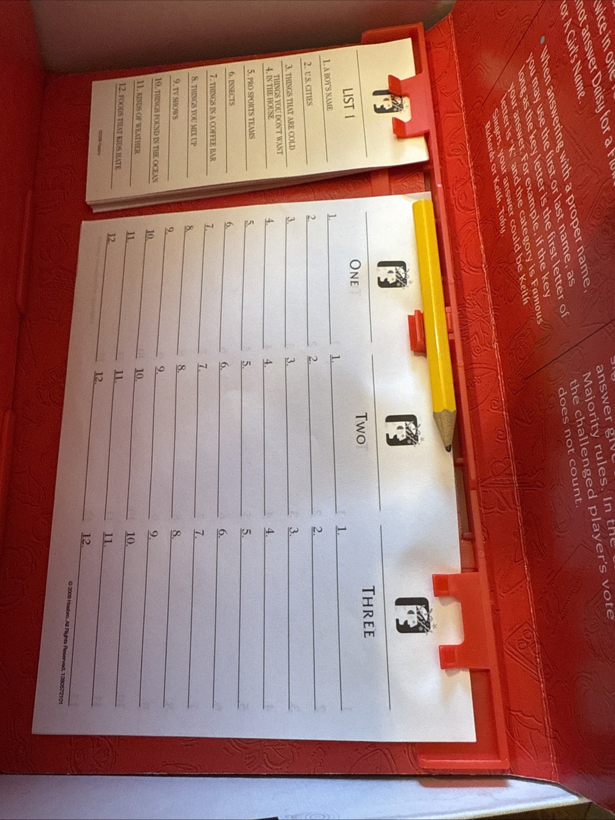 The Game of Scattergories 2009 Parker Brothers Brand New Sealed Complete Hasbro