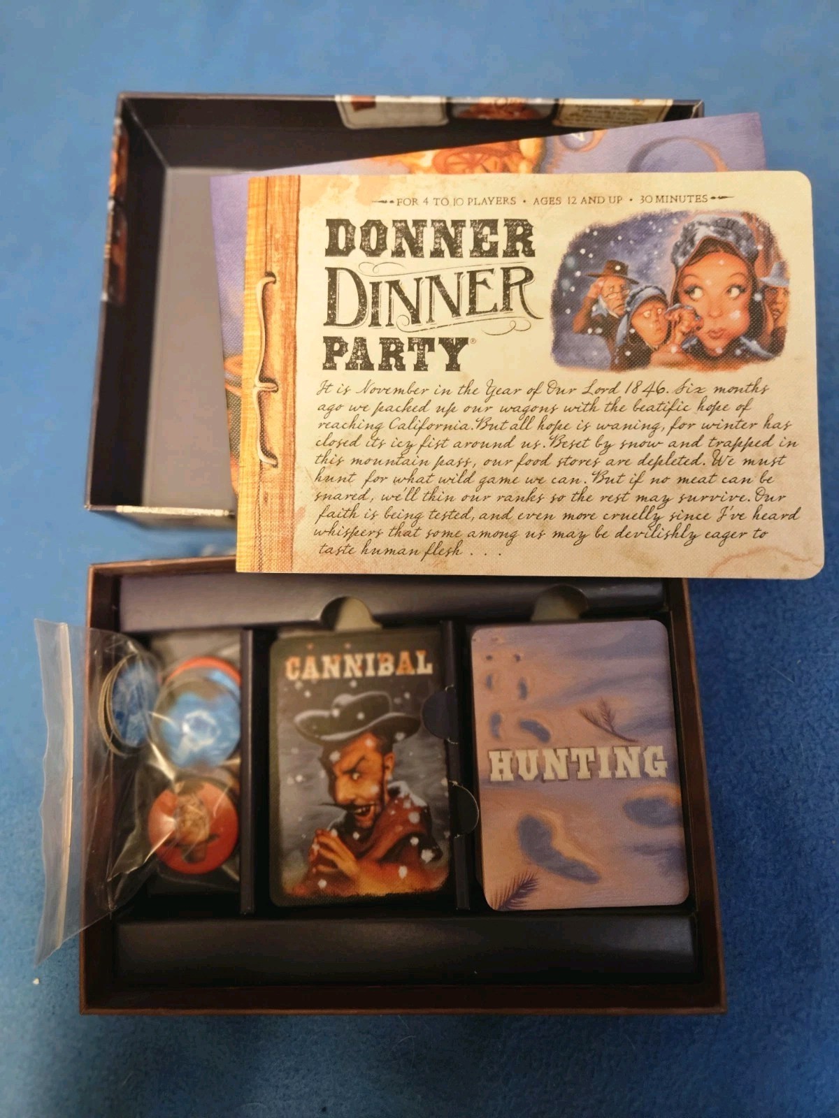 Donner Dinner Party Board Game Complete Excellent Condition Survival Party Game