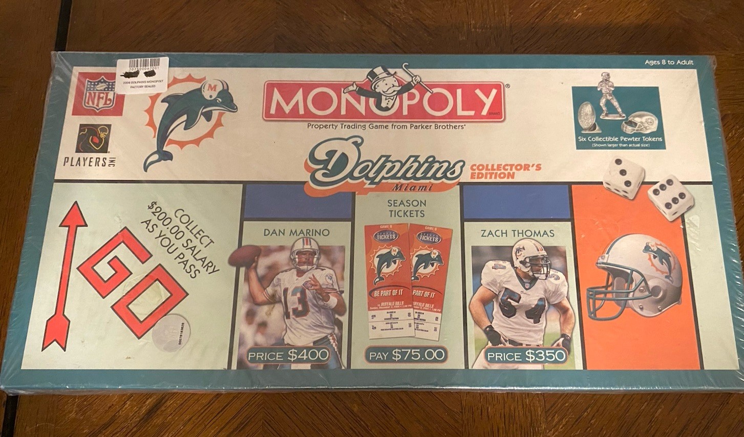 National Football League Miami Dolphins Collectors Edition Monopoly 2004 Sealed