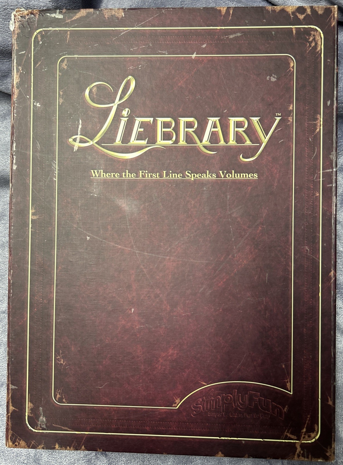 2005 Liebrary Board Game Where The First Line Speaks Volumes! Excellent Shape!