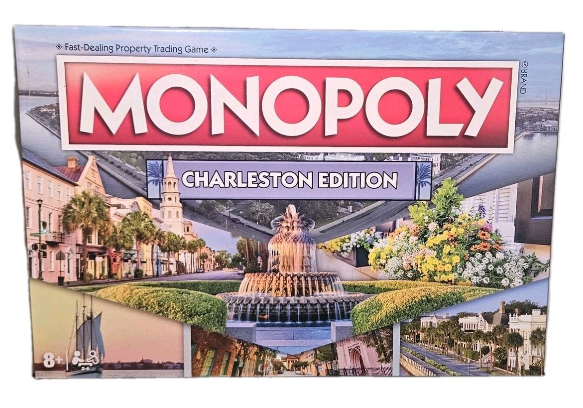 Charleston Edition Monopoly Board Game New Open Box W/ Bonus Top Trumps Cards