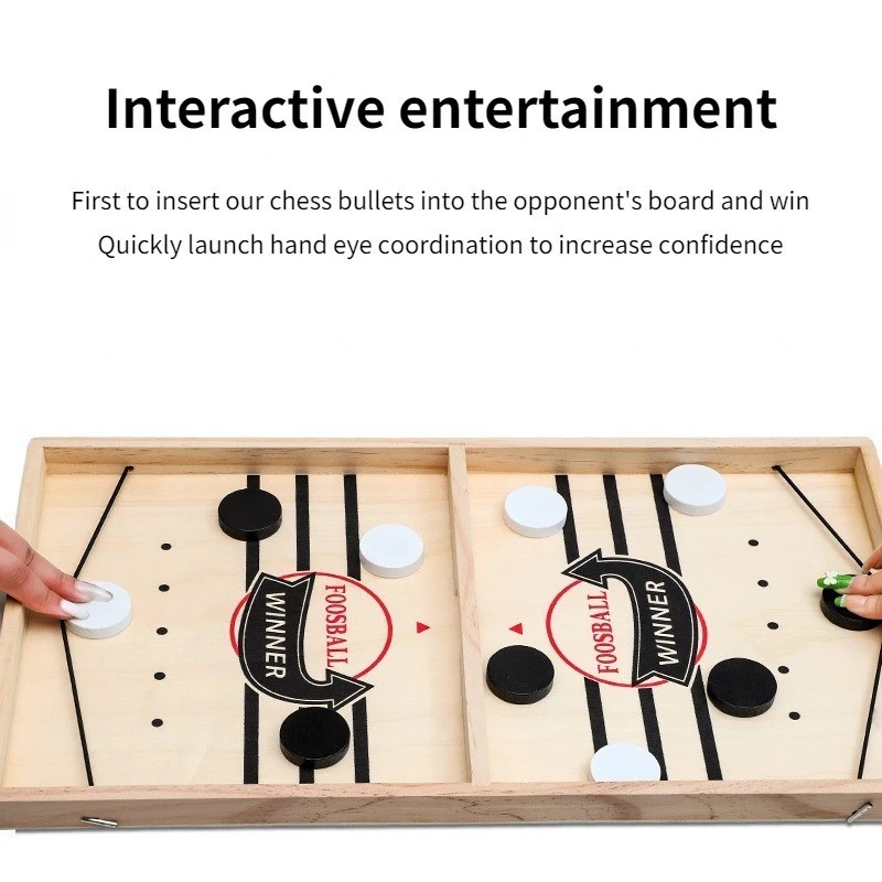 Fast Sling Puck Game Tabletop Hockey Foosbll Board Game Kids Family Party Toy