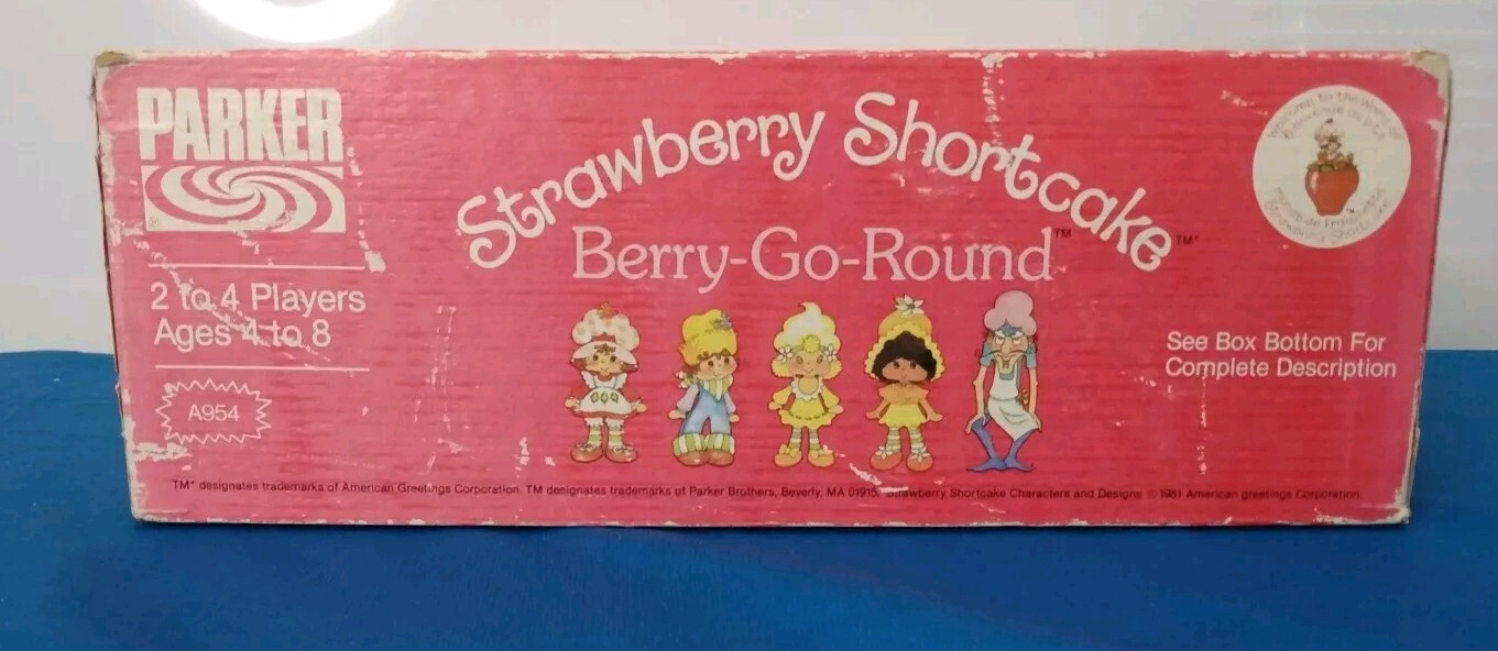 Vintage 1981 Strawberry Shortcake Berry Go Round Board Game – 99% Complete