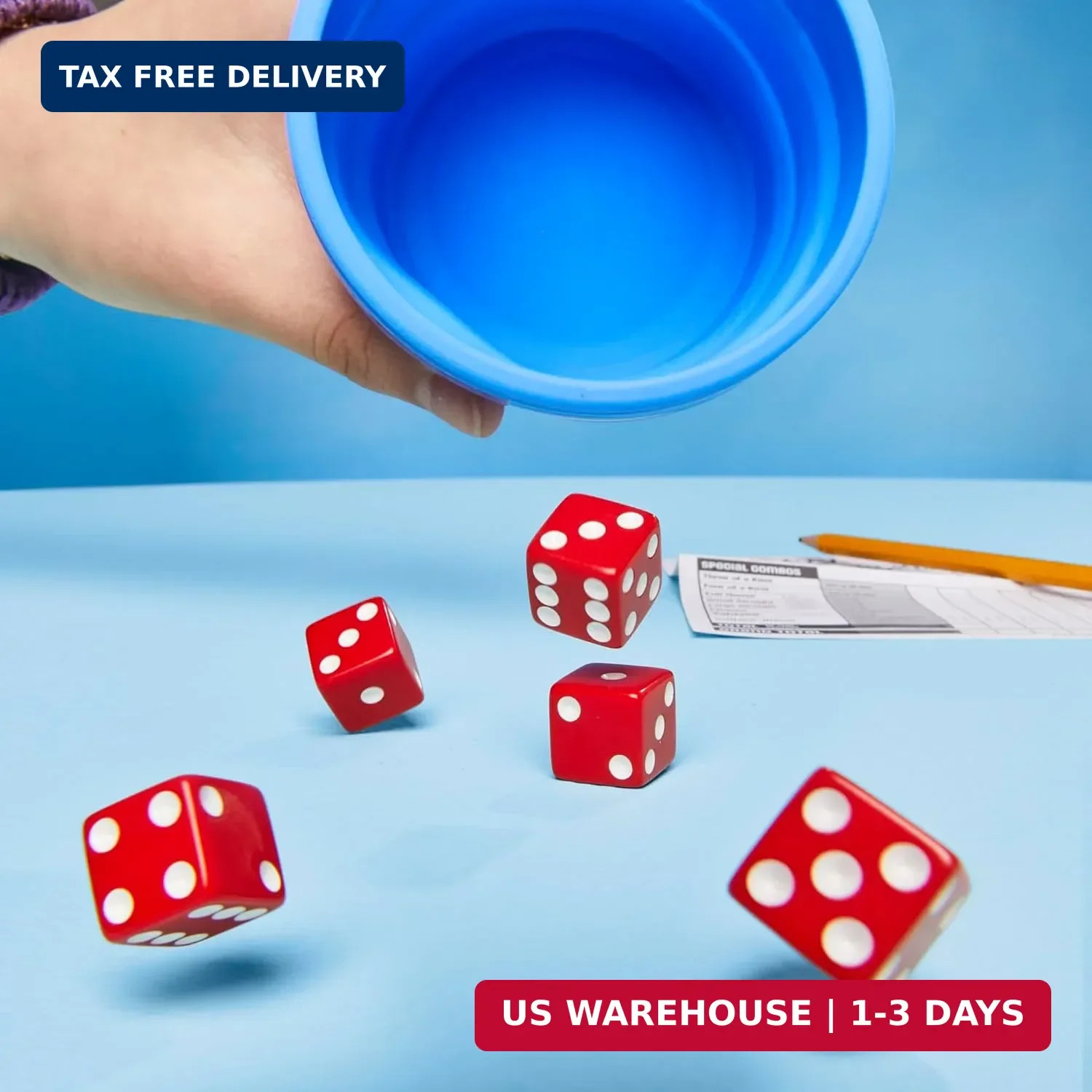 Hasbro Gaming Yahtzee Dice Game | with Collapsible Cup & Storage Case | Fun Fami