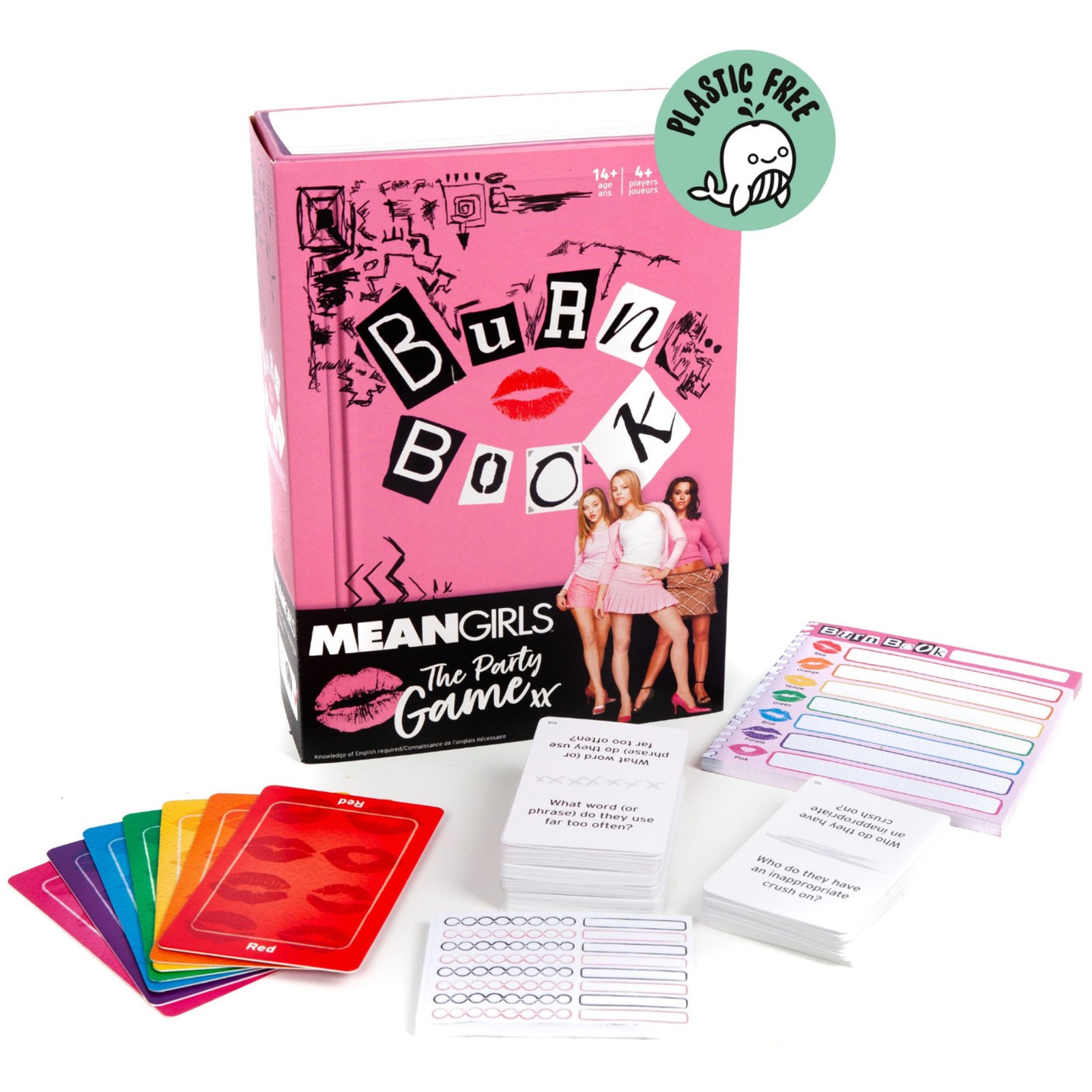 Mean Girls Burn Book Party Card Game Family Board One Size, Multicolor