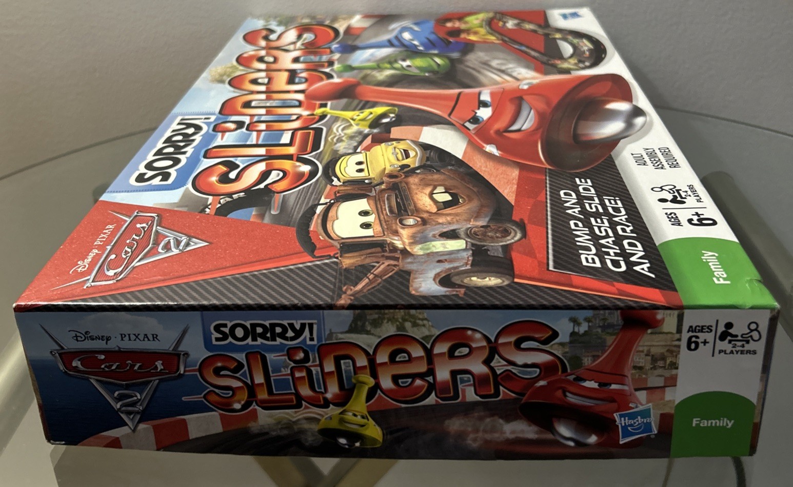 SORRY SLIDERS Disney Pixar CARS 2 Edition Game 2011 Hasbro COMPLETE