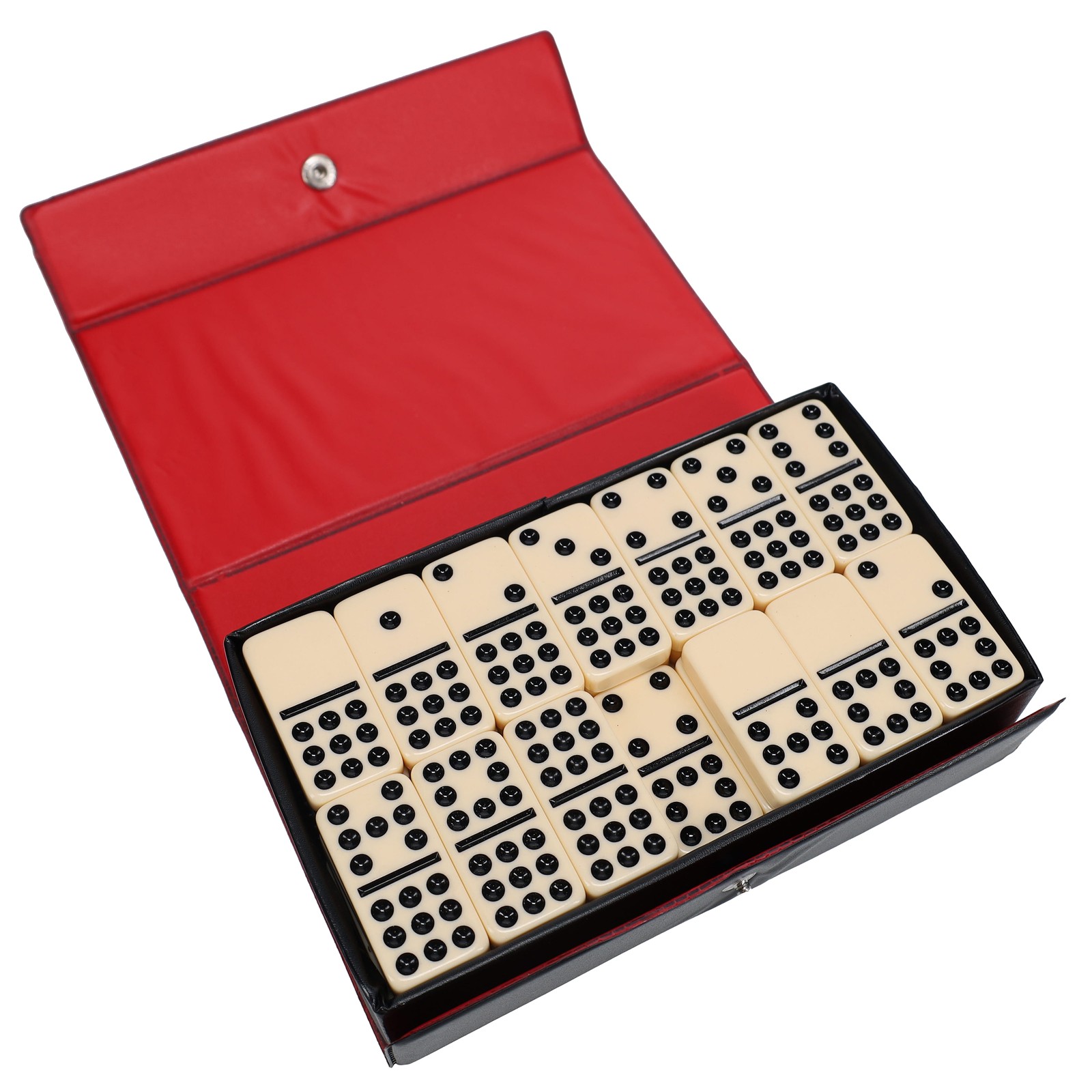 WE Games Double Nine Dominoes – Ivory Color Tiles, Club Size
