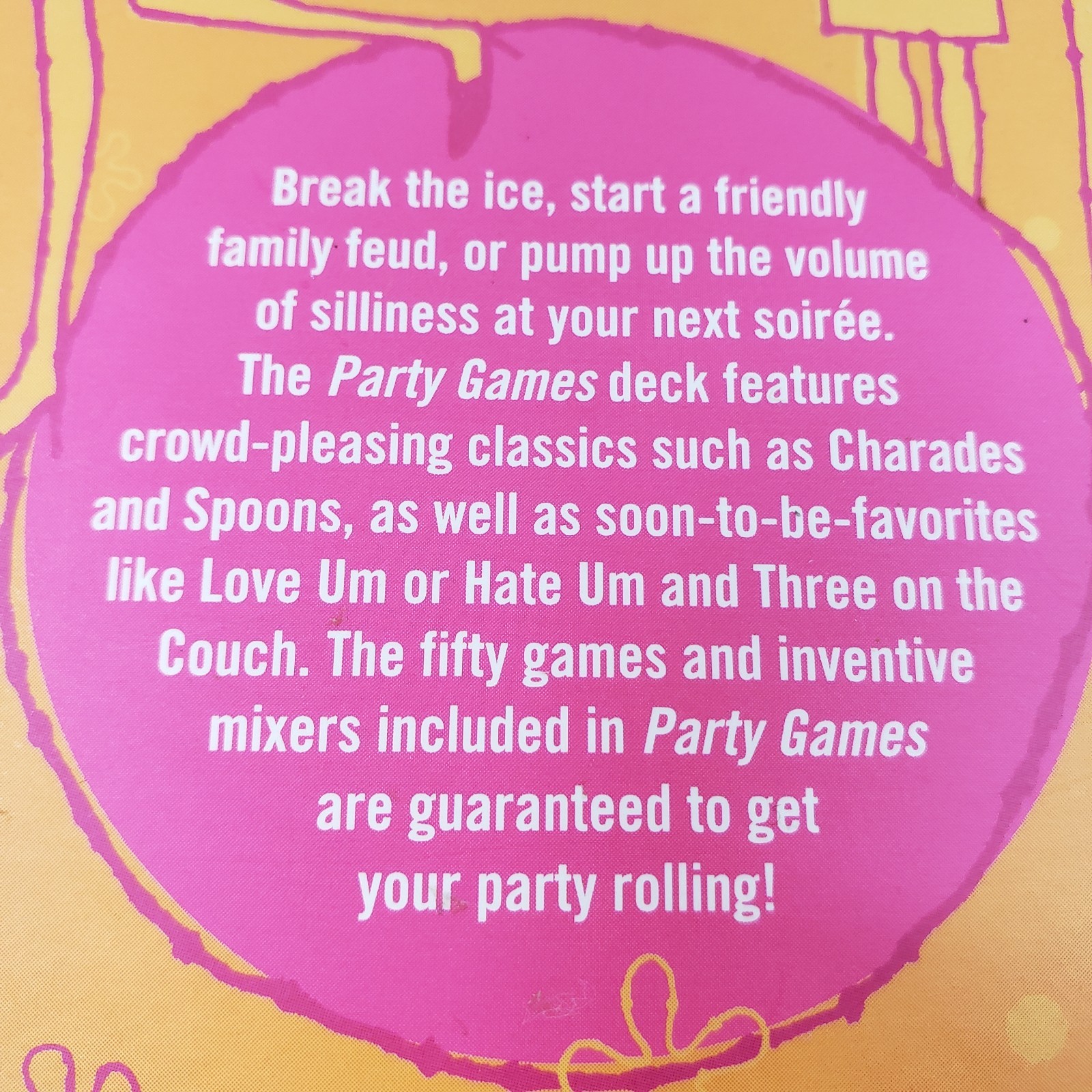 Party Games 50 Incredibly Fun Crowd-Pleasers Card Deck Compass Labs 2002 Adults