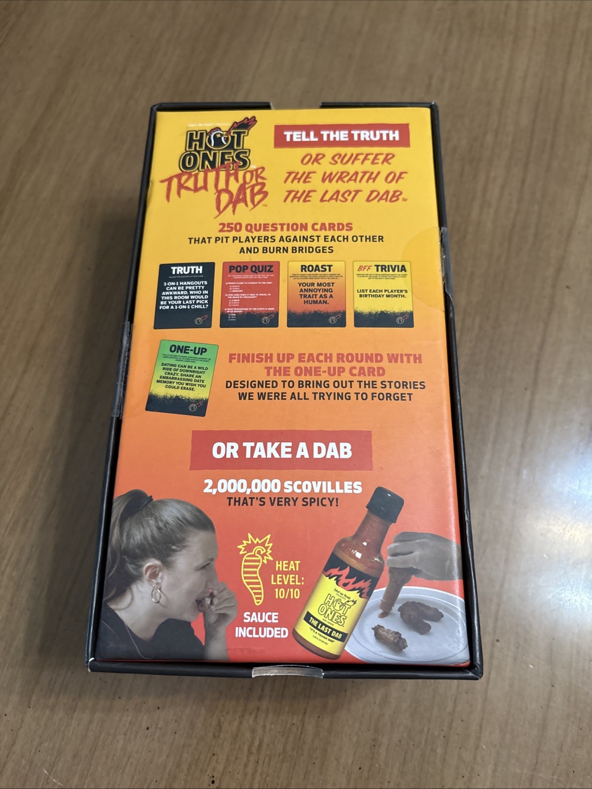 Hot Ones Truth or Dab The Game – (Hot Sauce EXPIRED) Ages 17 Plus 3-6 Players