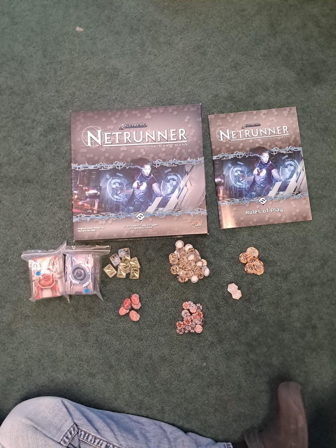 Fantasy Flight Games Netrunner Card Game Complete Used Condition