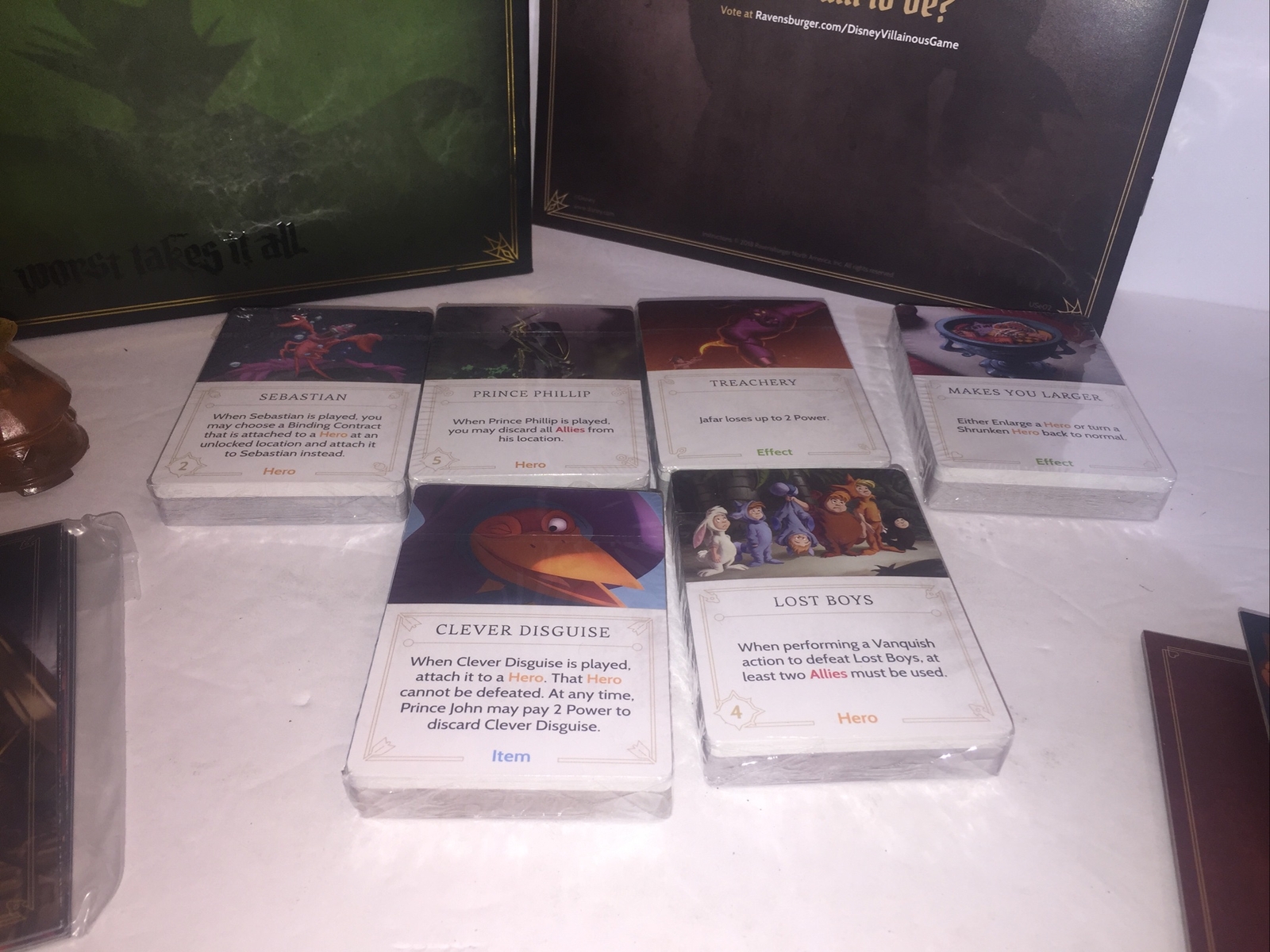 Disney Villanous 2018 Villains Board Game + Wicked To The Core Expansion