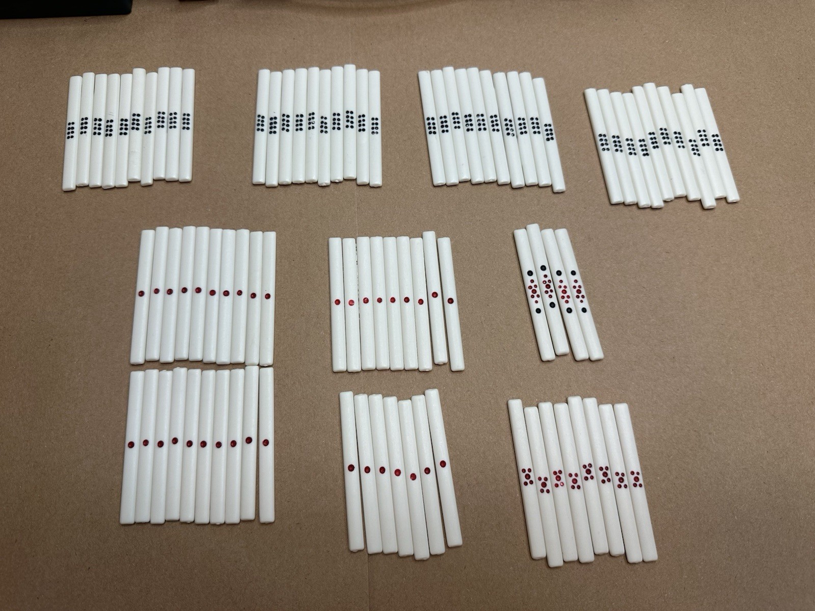 Cool Vintage Mahjong Set Bamboo Backed Tiles Retro Case