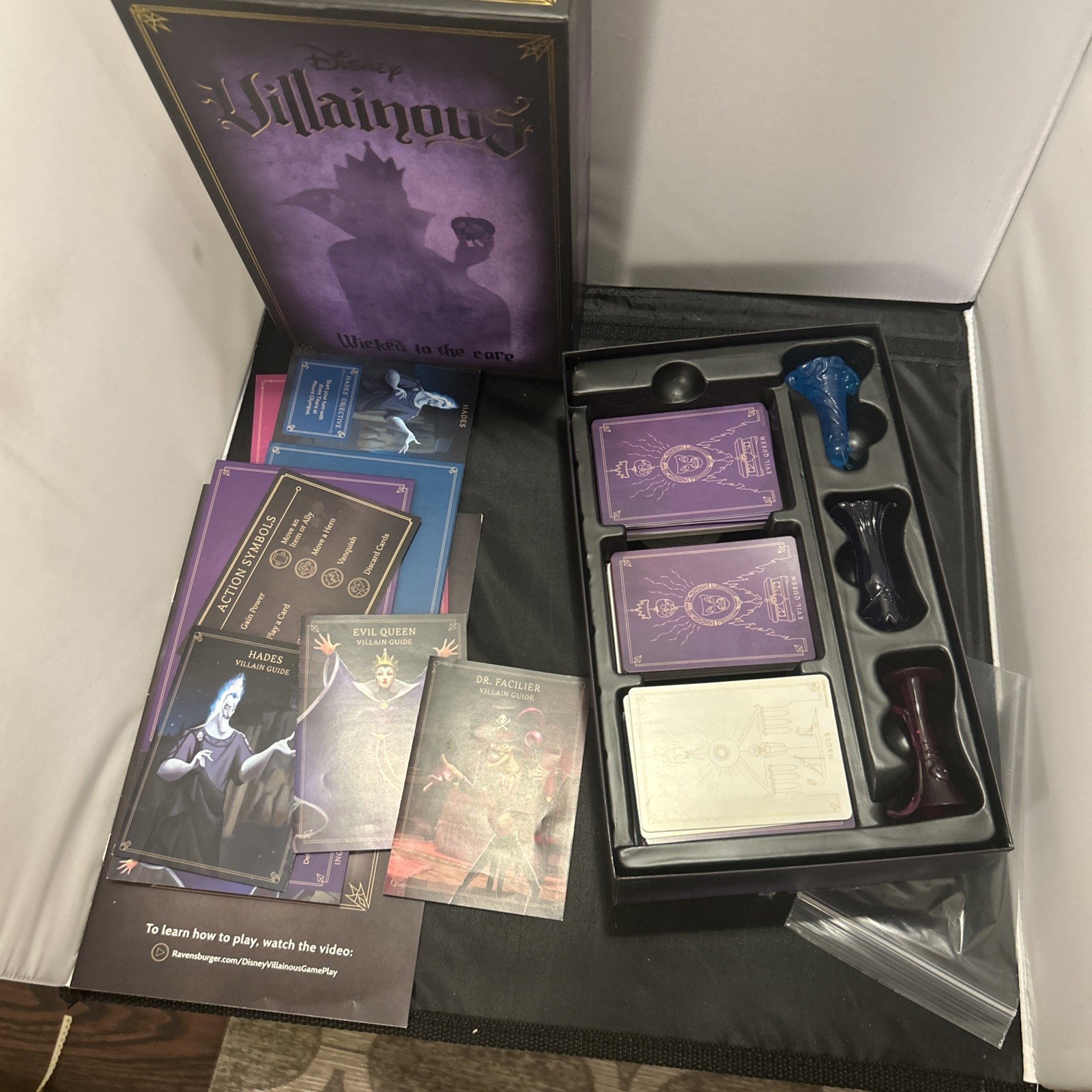 Villainous: Wicked to the Core Disney Board Game Expansion includes ALL Parts