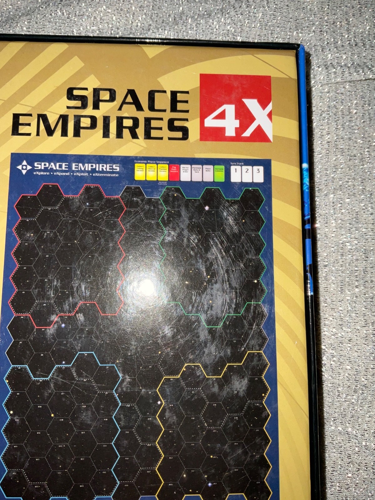 Space Empires 4X – GMT GAMES – DICE MISSING – See Pics Good Cond Incomplete