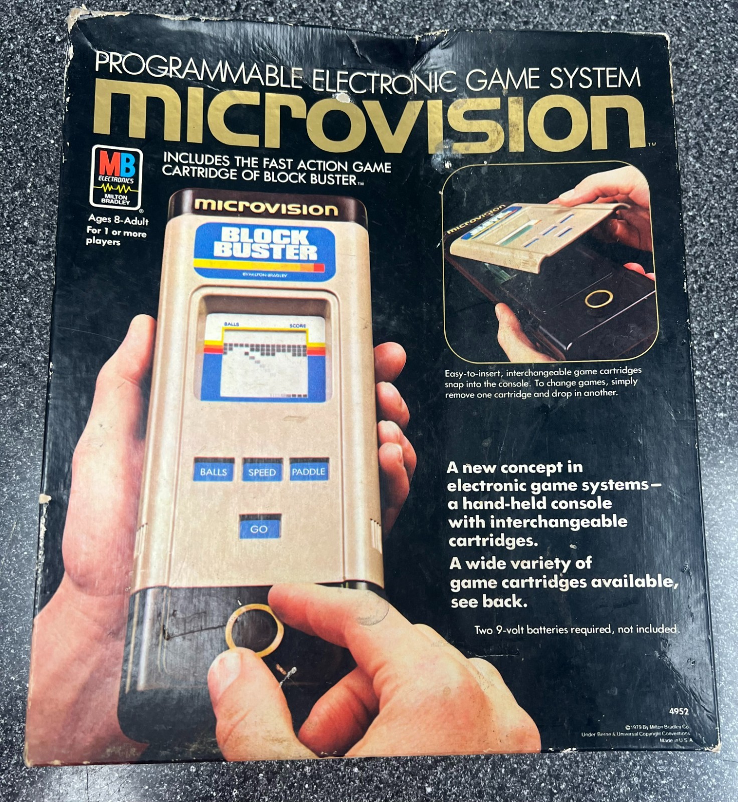 Milton Bradley Microvision Game System Block Buster Game, Untested