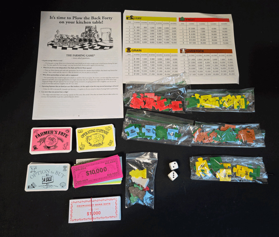 The Farming Game Family Fun Board Game Harvest The Fun! Weekend Farmer Complete