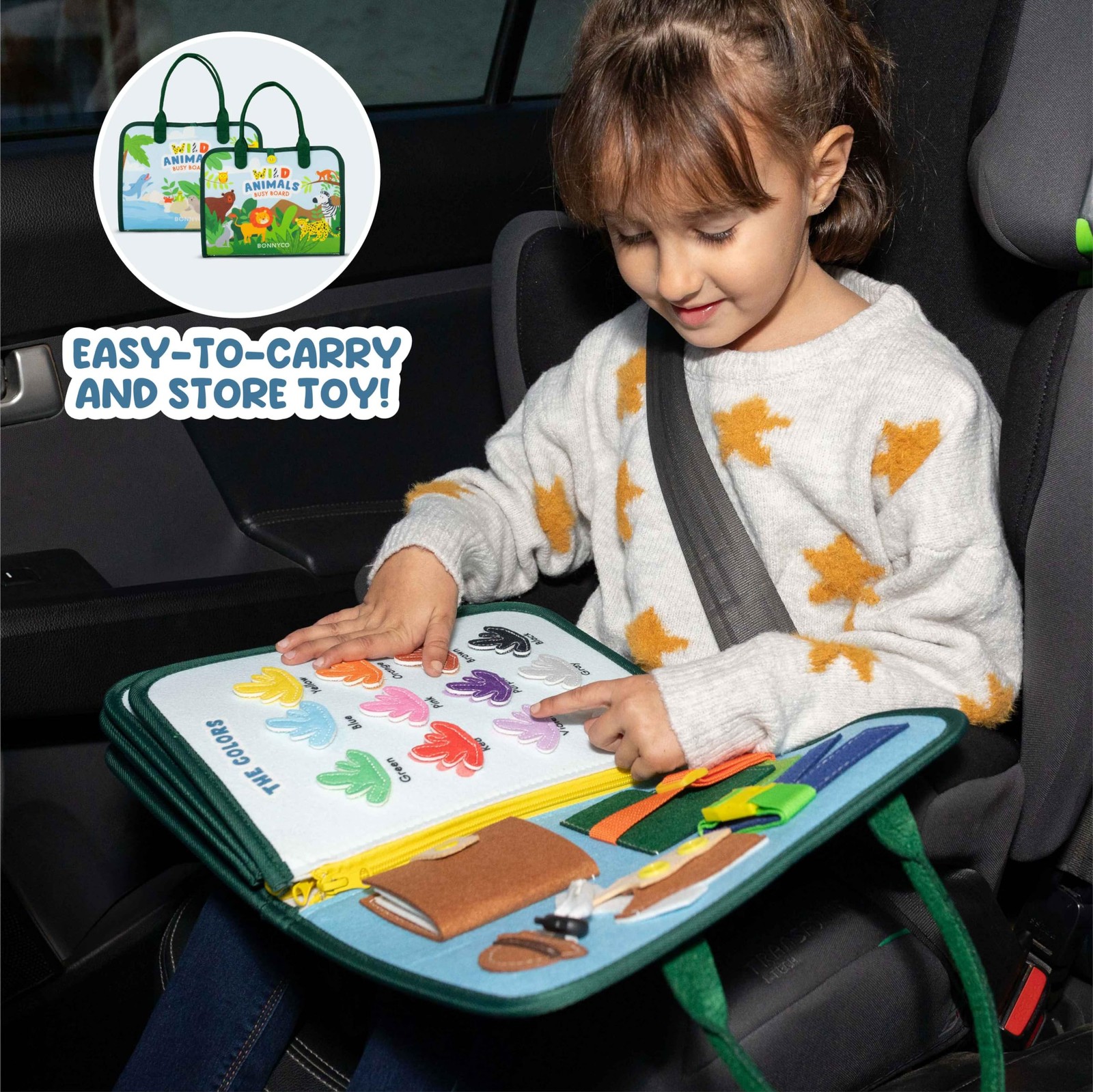 Busy Board for 1 Year Old Animals. Montessori Busy Book for Toddlers 1-3 2-4,…