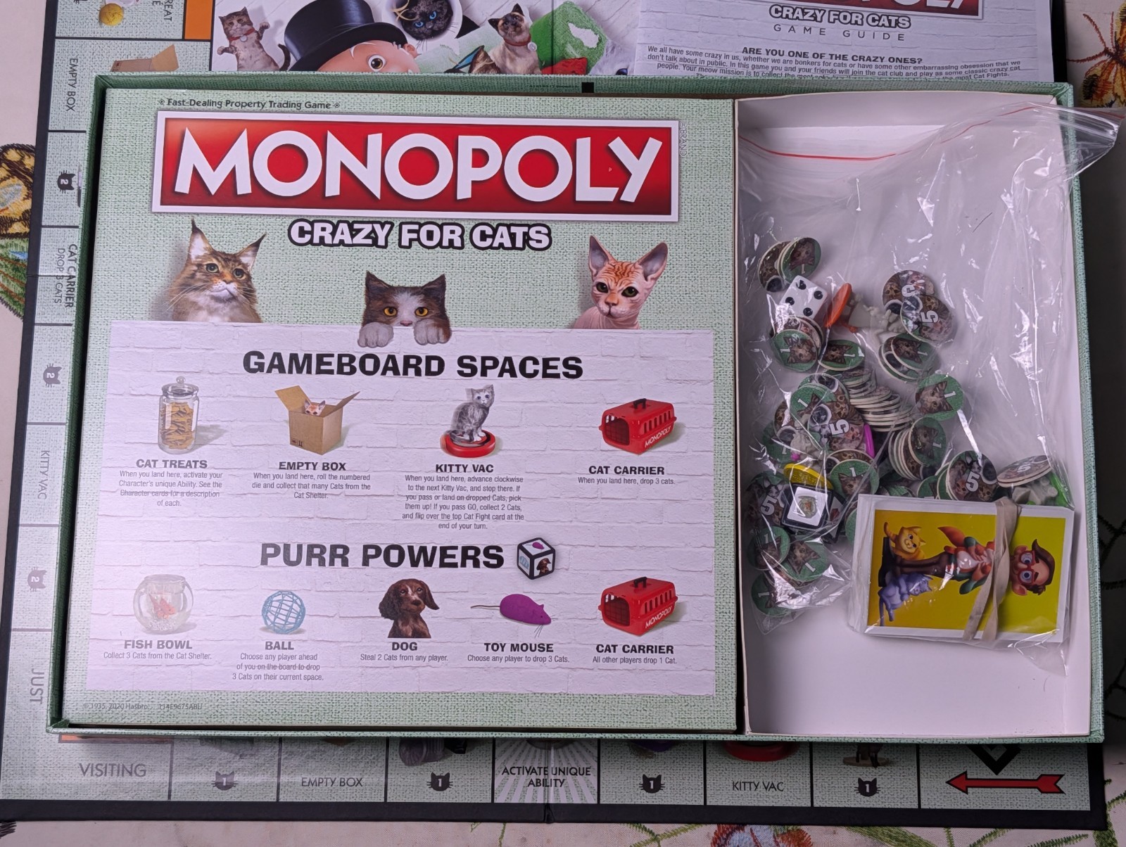 Hasbro Monopoly Board Game Crazy For Cats Pet Edition Complete Cat Lovers Gift