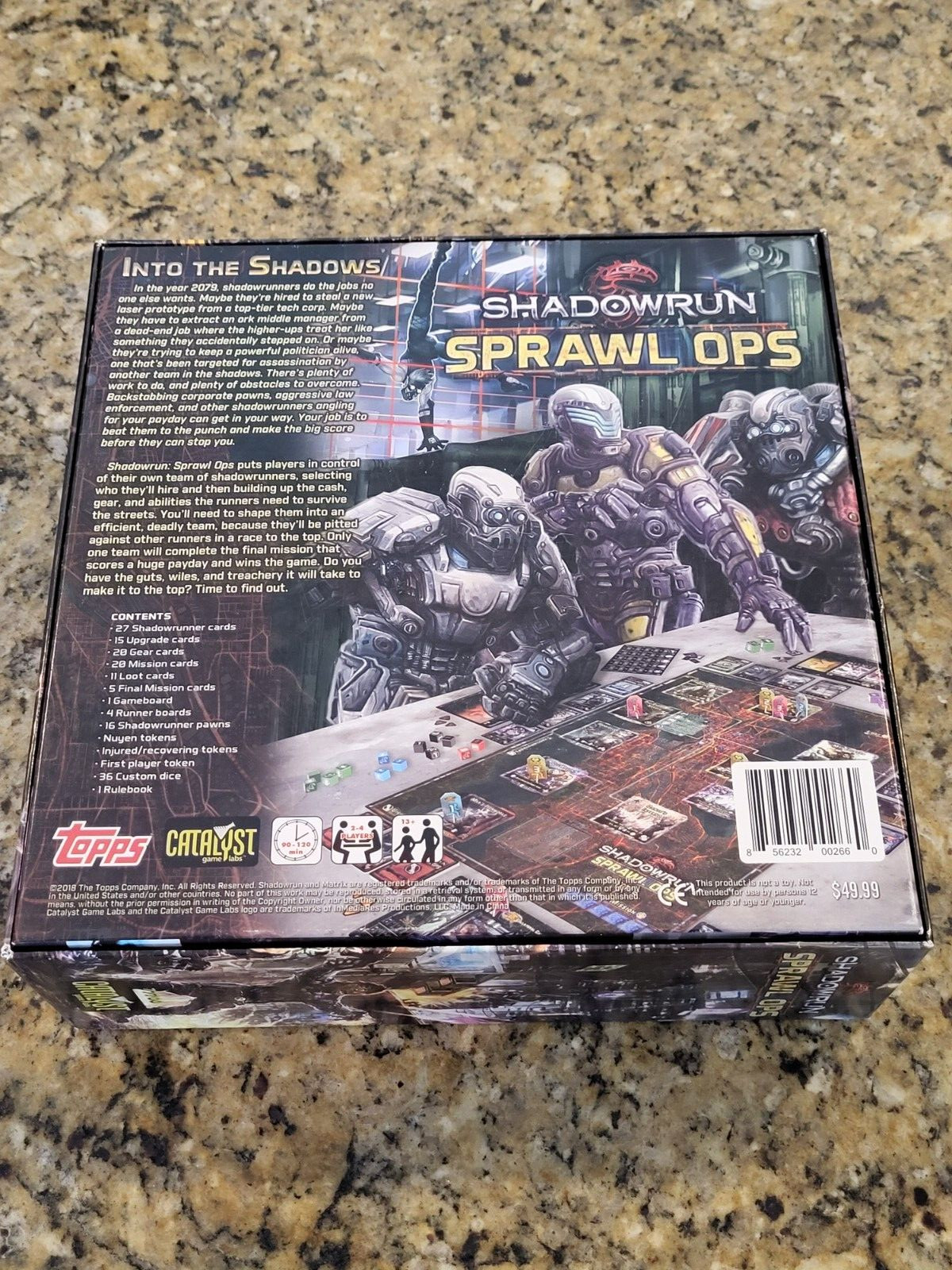 Shadowrun Sprawl Ops Board Game Catayst Game Labs Topps