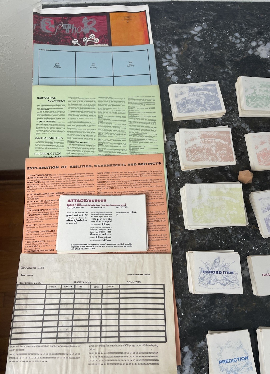 VINTAGE 1980 The Hammer of Thor The Game Of Norse Mythology TABLE TOP RPG