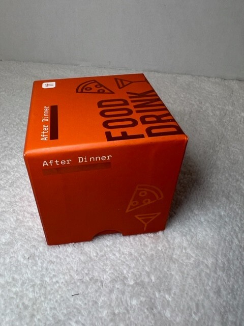 Talking Tables 120 Questions After Dinner Food & Drink Trivia Square Orange Box