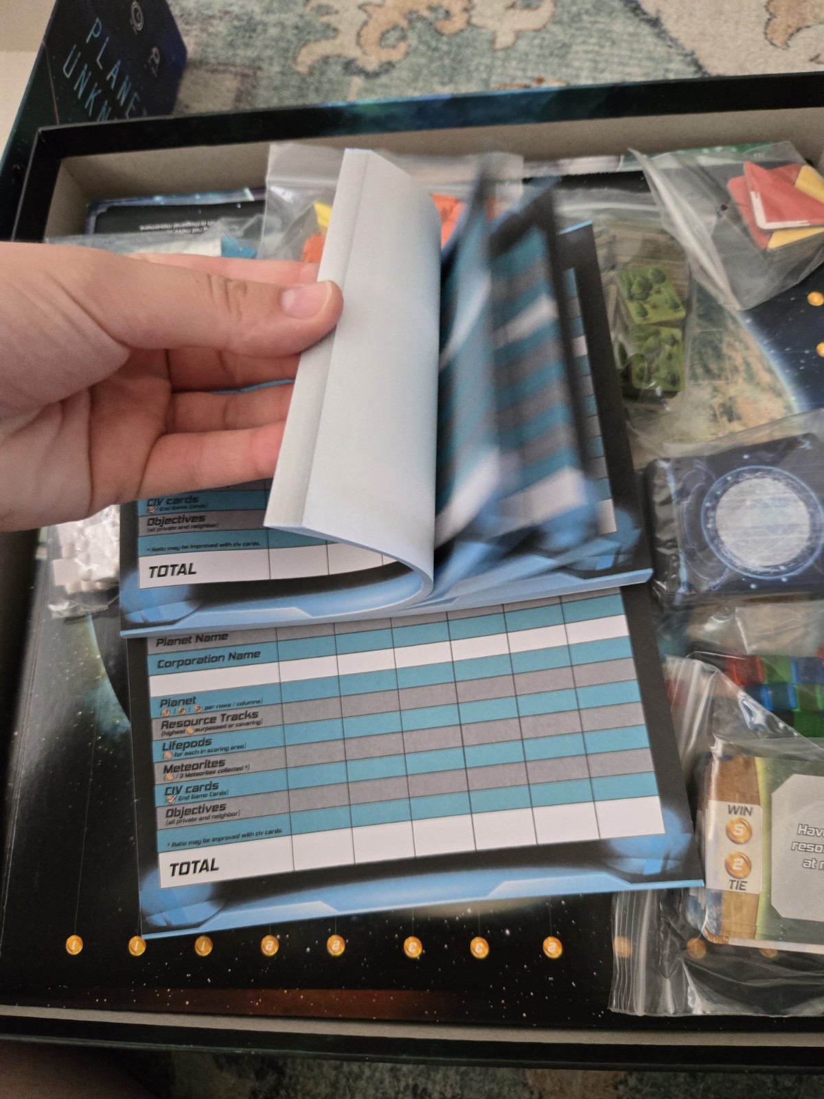 Planet Unknown Board Game With All Pieces And Untouched Cards