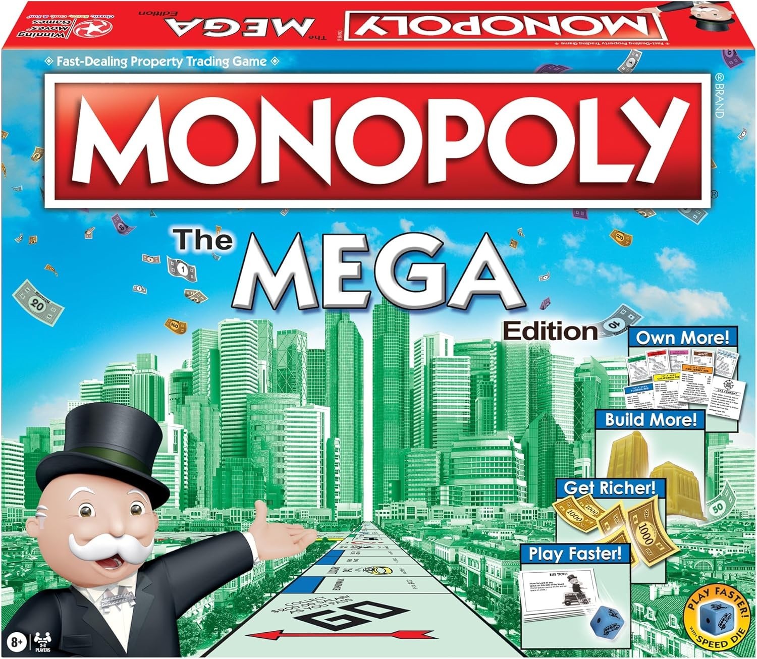 Monopoly the Mega Edition by Games USA, a Bigger and Faster Version of Monopoly