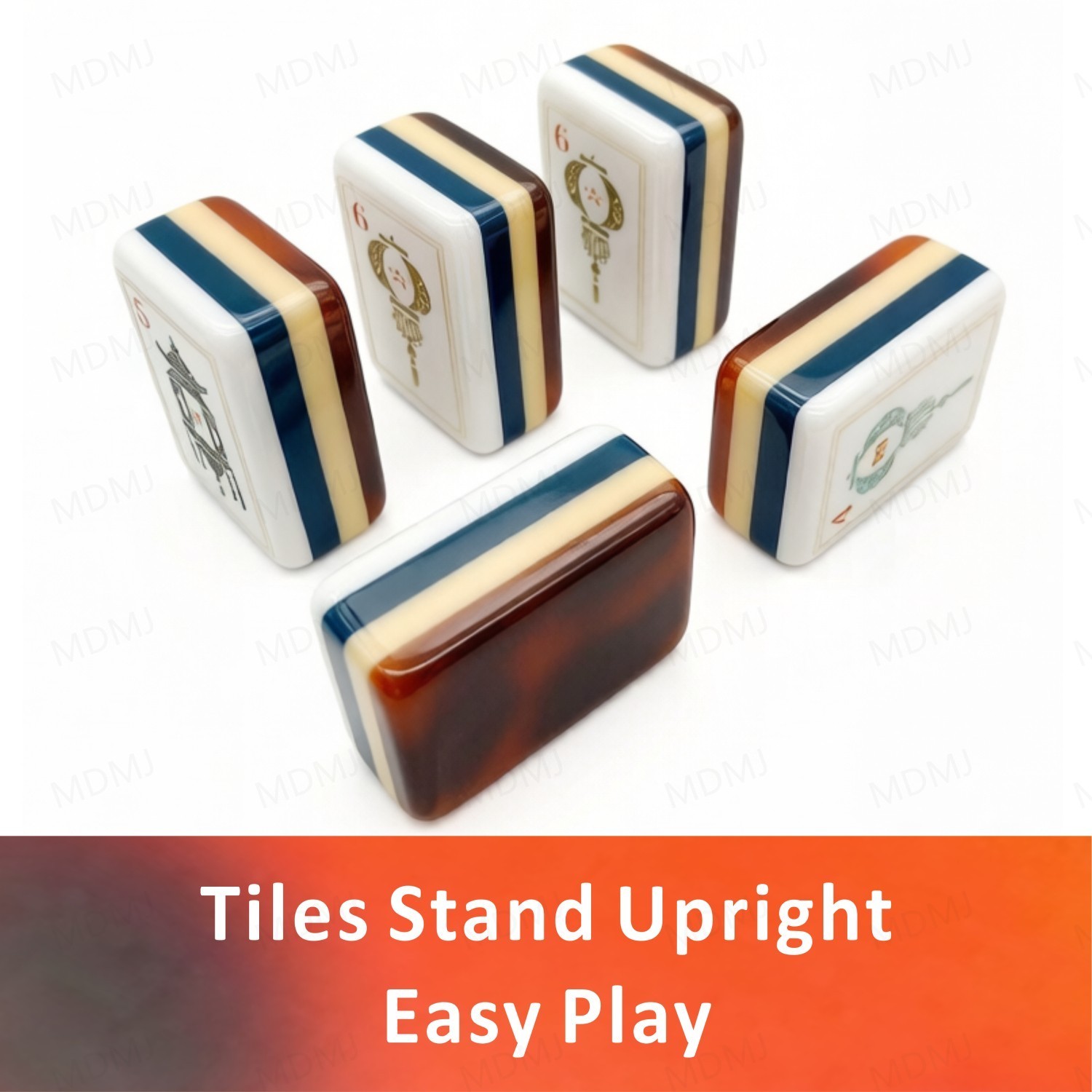Tortoiseshell 4Layer Mahjong Tiles – American Set 160 Tiles – Beautiful!