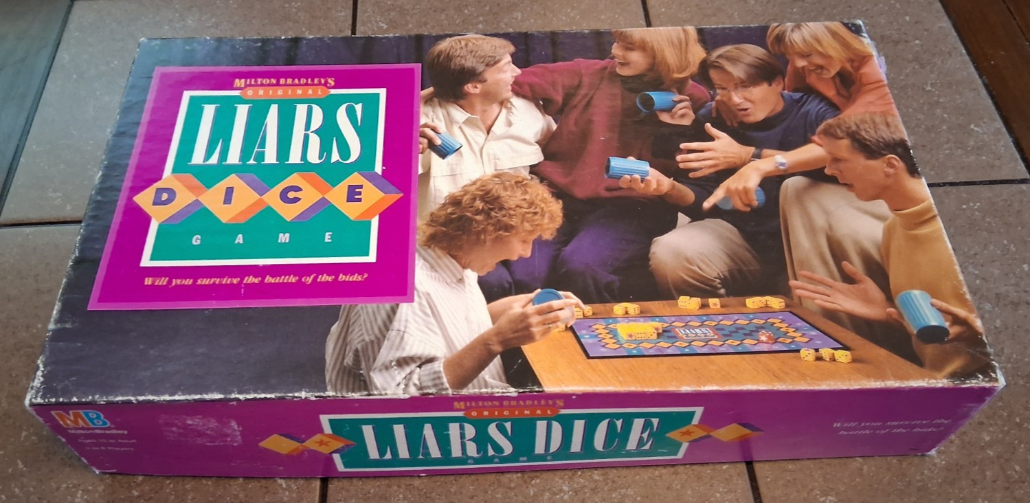 Milton Bradley Original 1987 Liar’s Dice Bluffing Party Game *100% Complete*