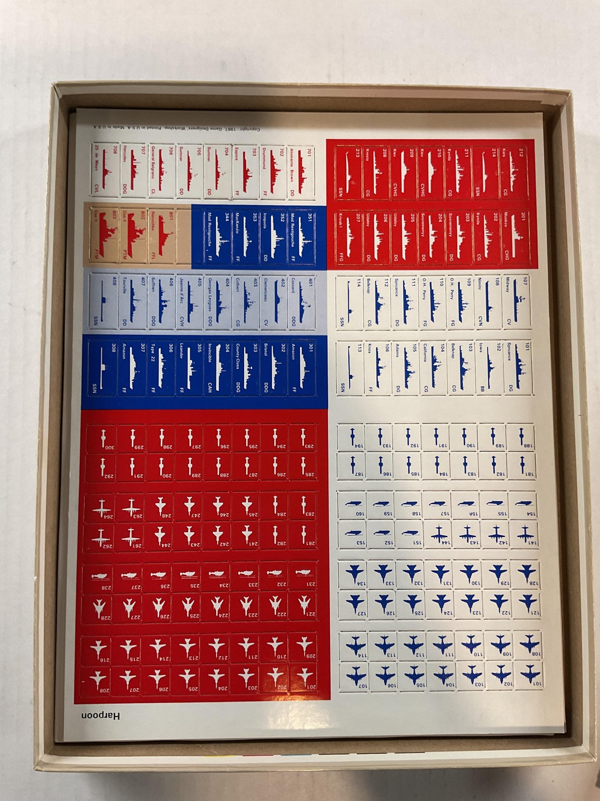 GDW Harpoon Modern Naval Wargame Complete Game 1987 United States Boxed Set