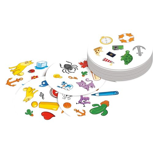 Spot It Lightning Fast Multicolor Matching Game for 2 to 8 Players 2024 Edition