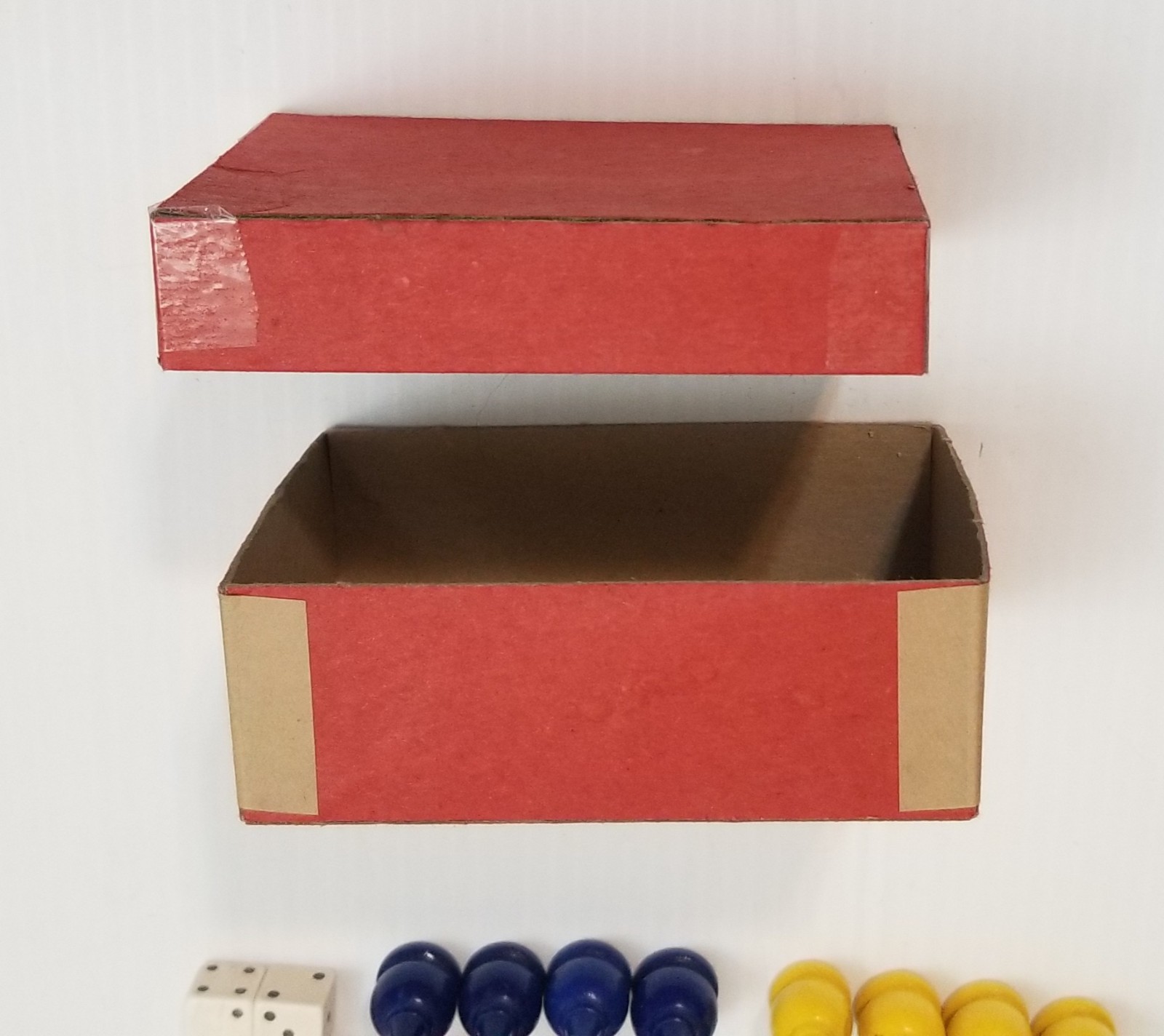 VTG Parcheesi Replacement Parts Lot 16 Pawns 11 Dice + 4 Cups, Selchow & Righter