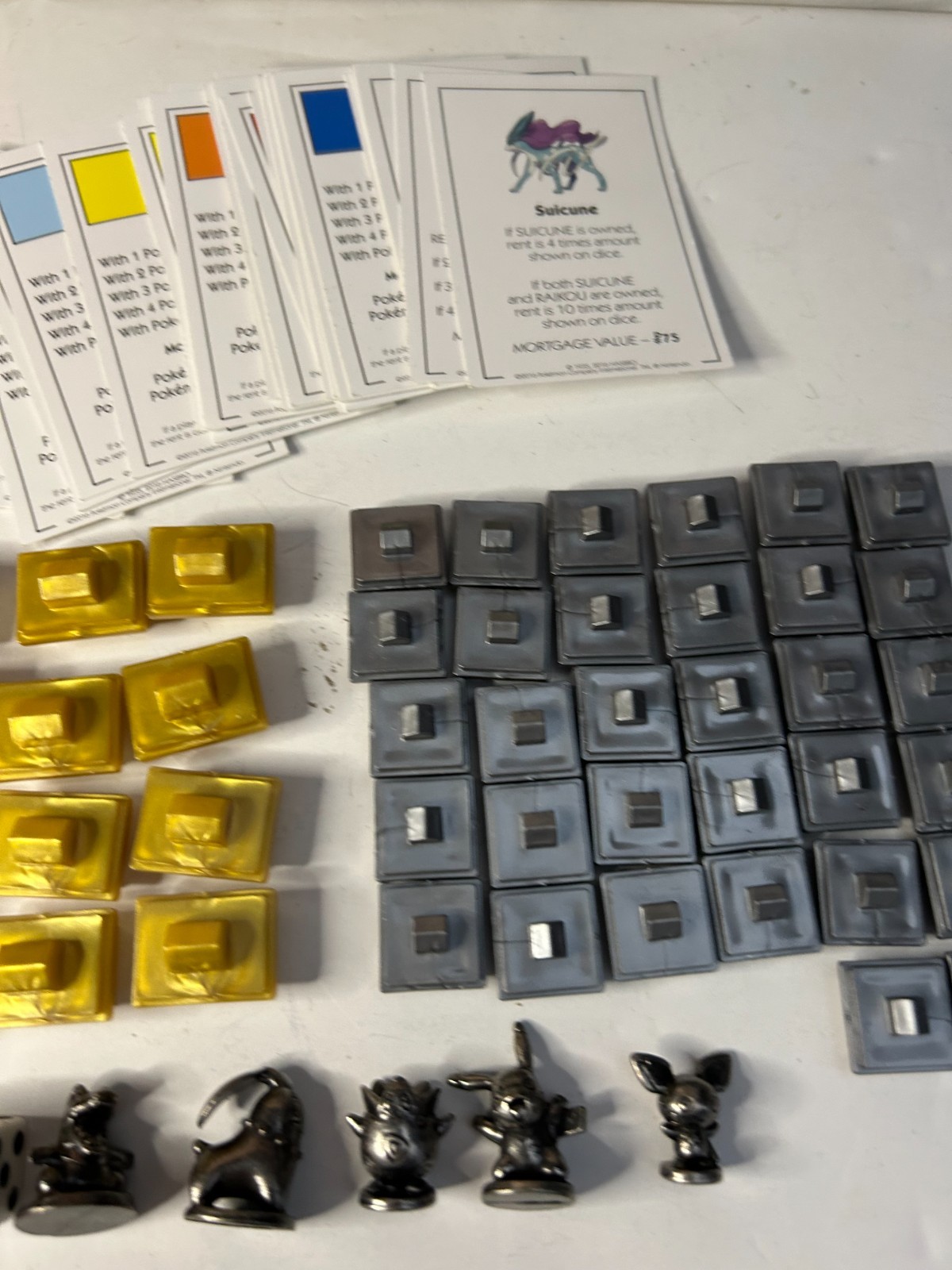 Pokémon Monopoly Johto Edition Replacement Parts Miscellaneous Lot Tokens Etc.