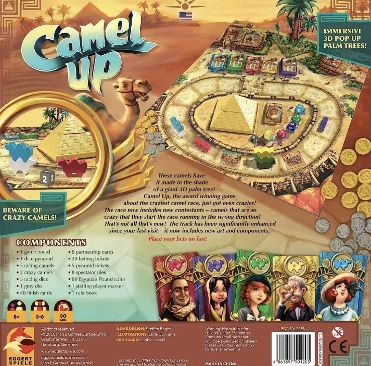 Camel Up Board Game 2nd Edition NEW Sealed Lookout Games Family Strategy 3-8 Pla
